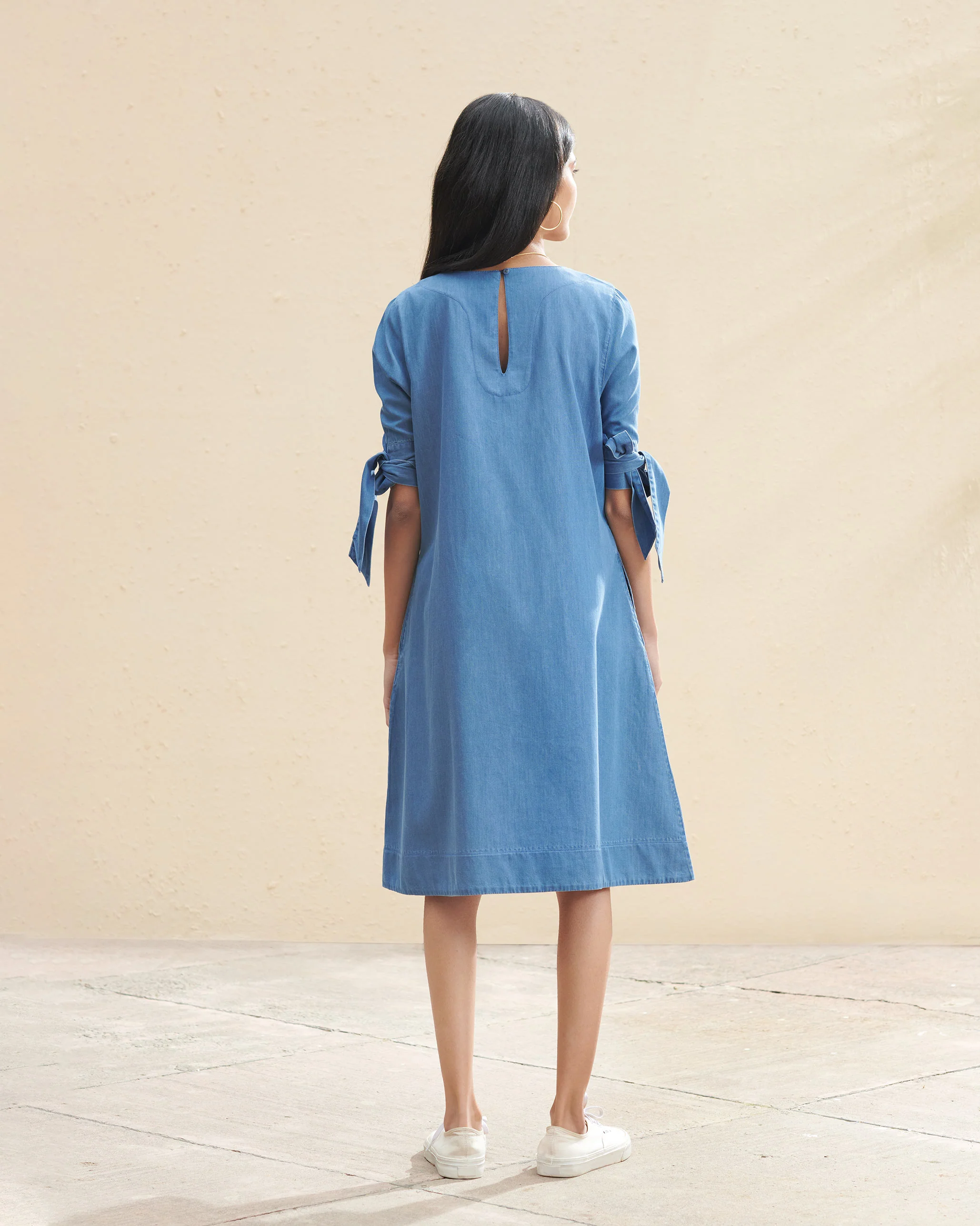 A-line Dress - Light Blue - Image 5