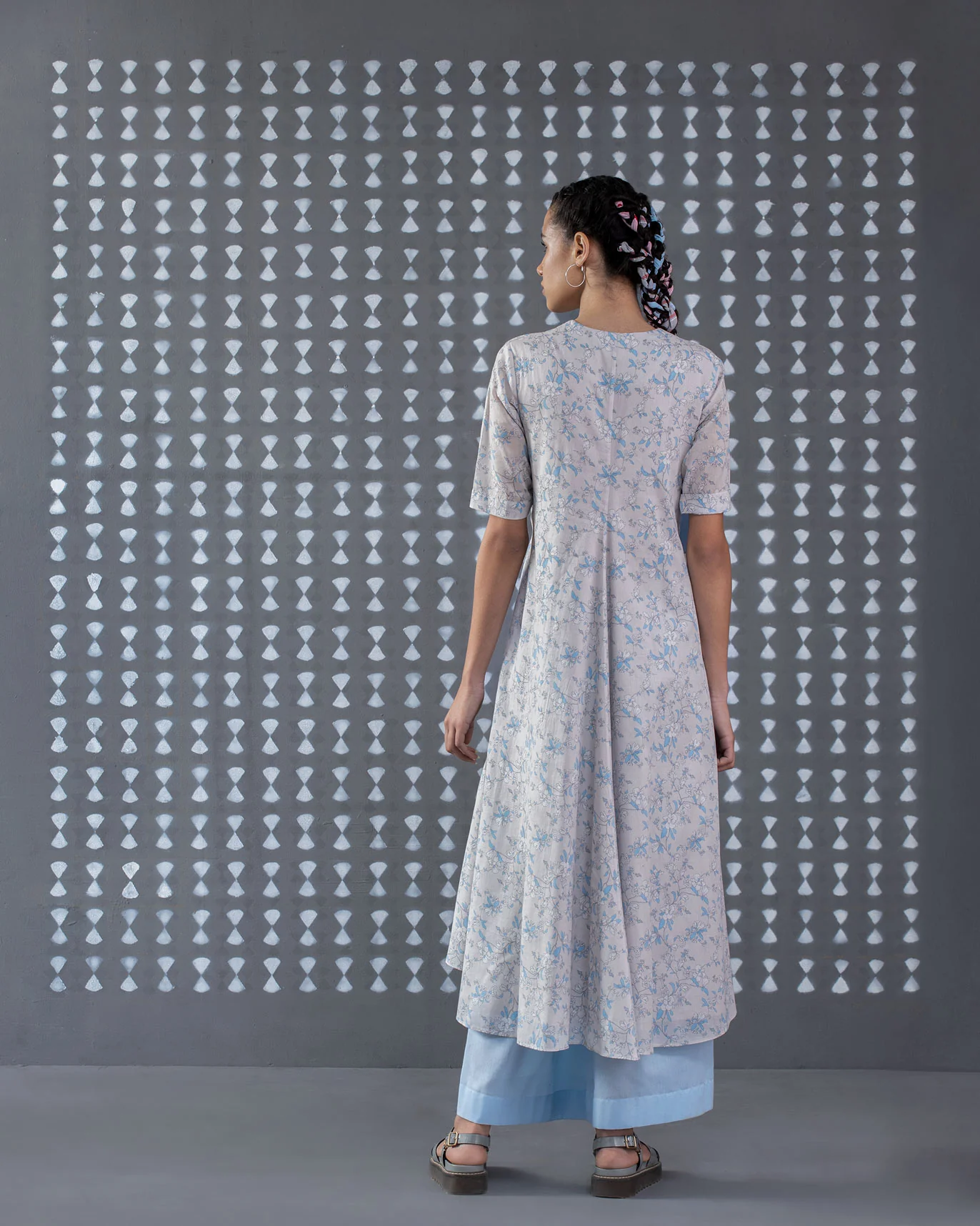 A-Line Kurta - Grey - Image 2