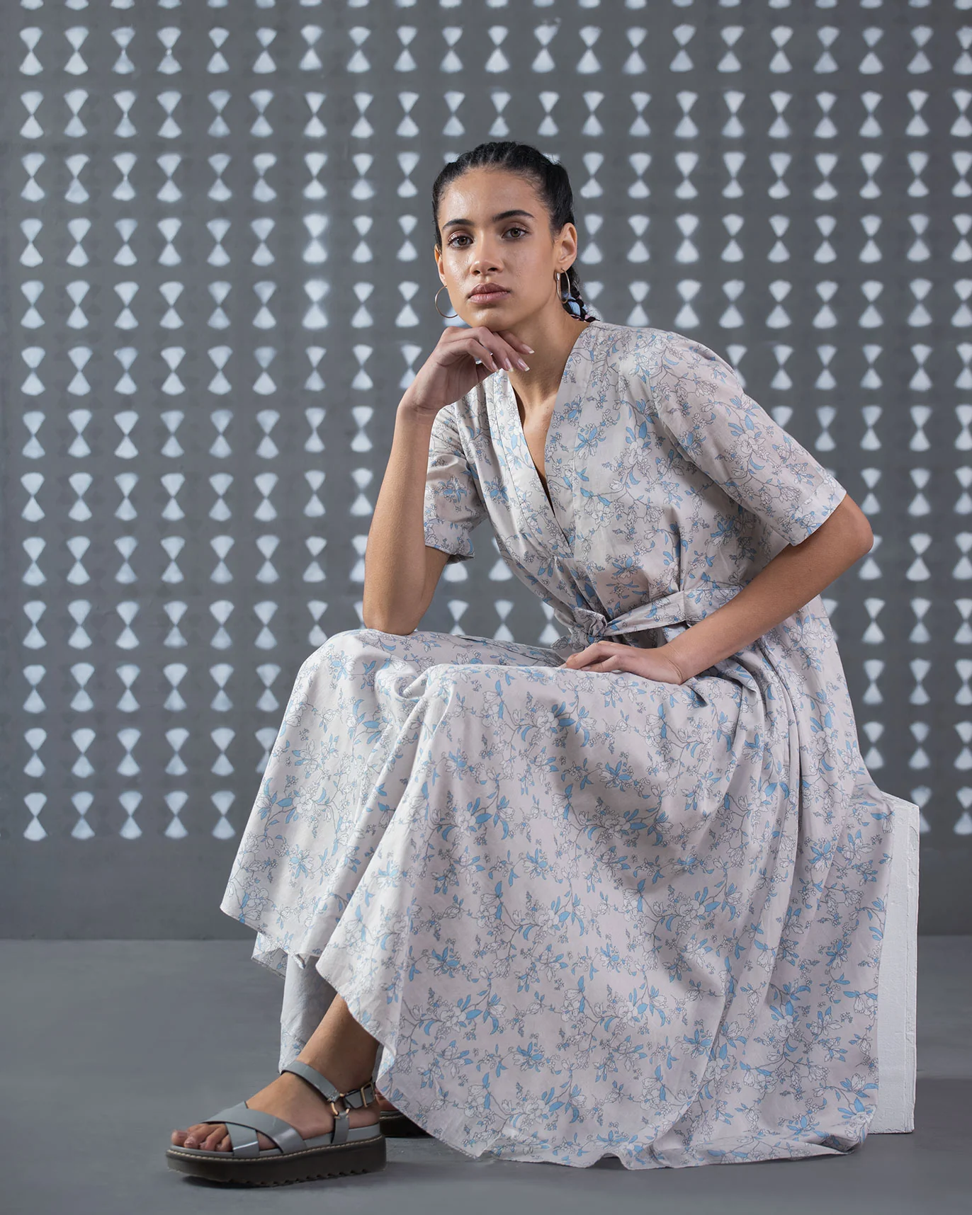 A-Line Kurta - Grey - Image 4