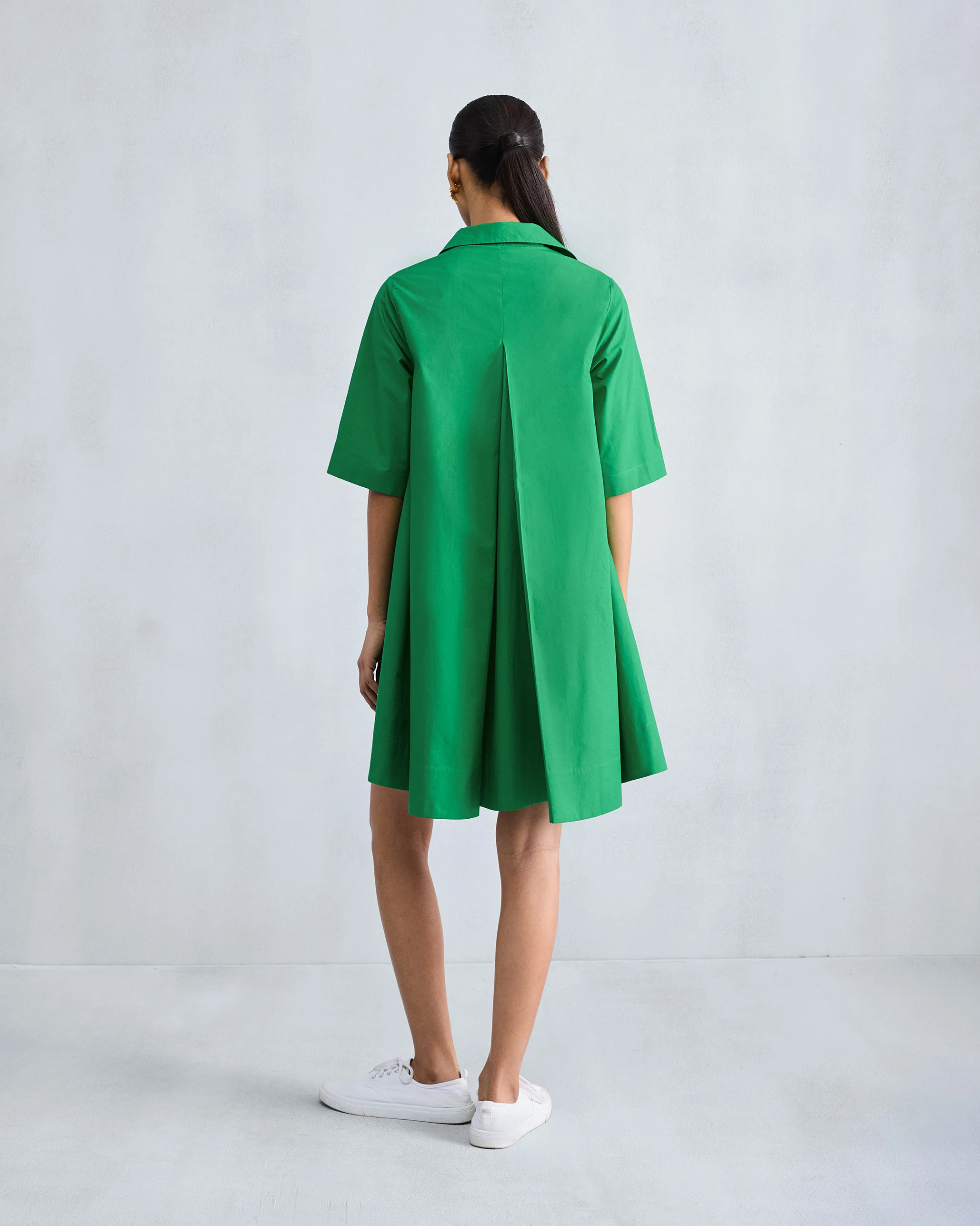 A-line Short Dress - Green - Image 7
