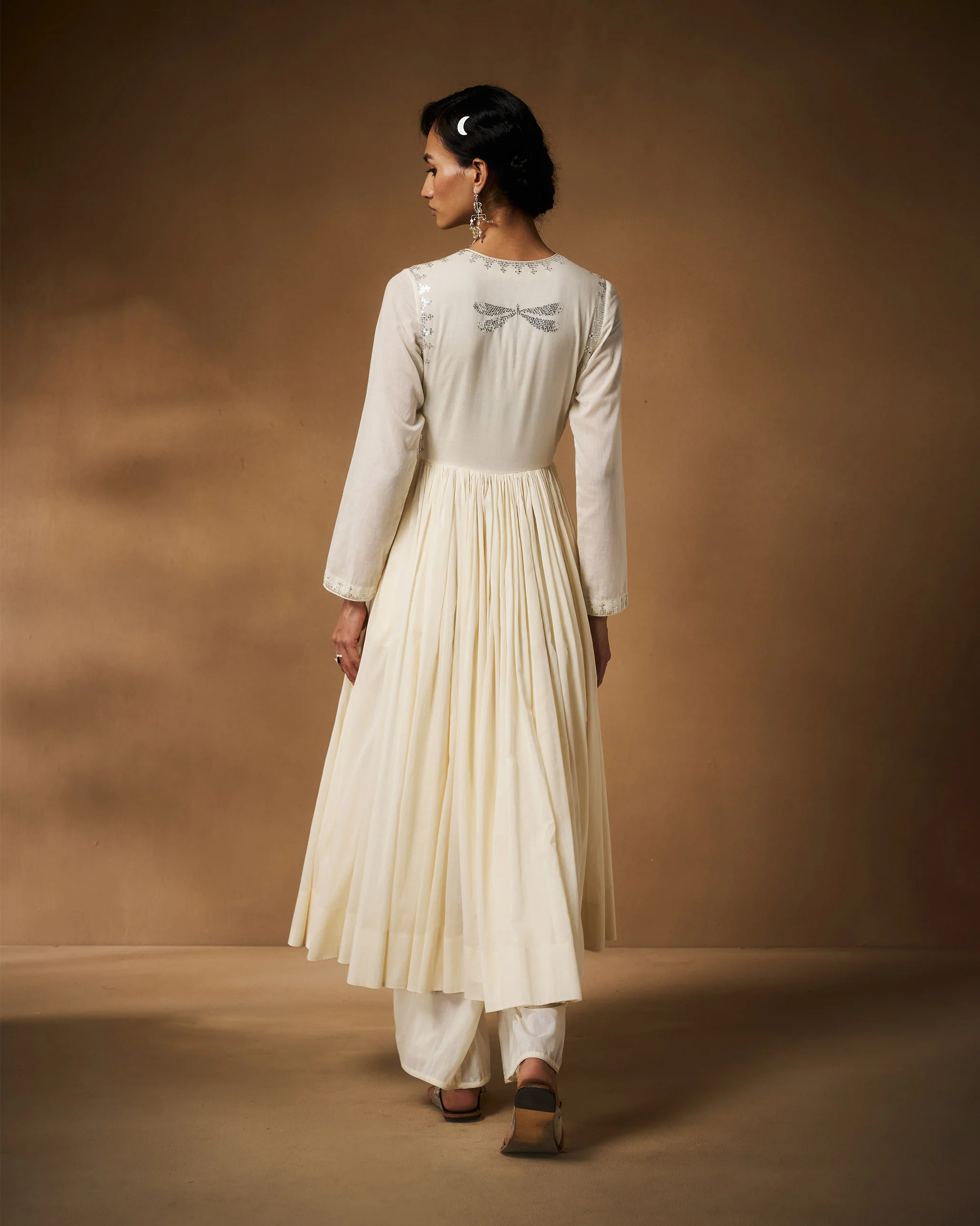 Aafreen Angrakha - Ivory Hand Embroidered - Image 7