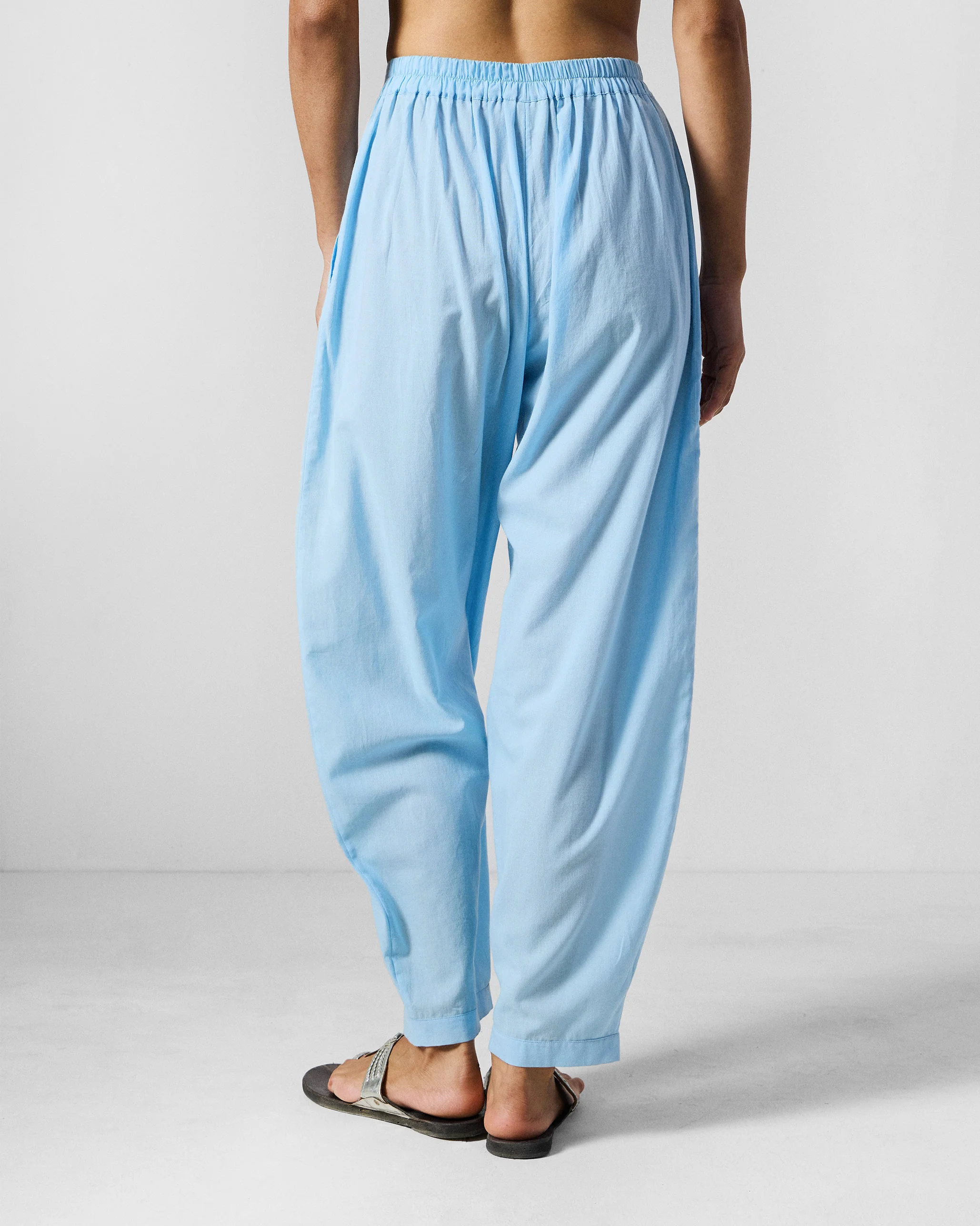Aaira Pants - Ice Blue Embroidered - Image 3