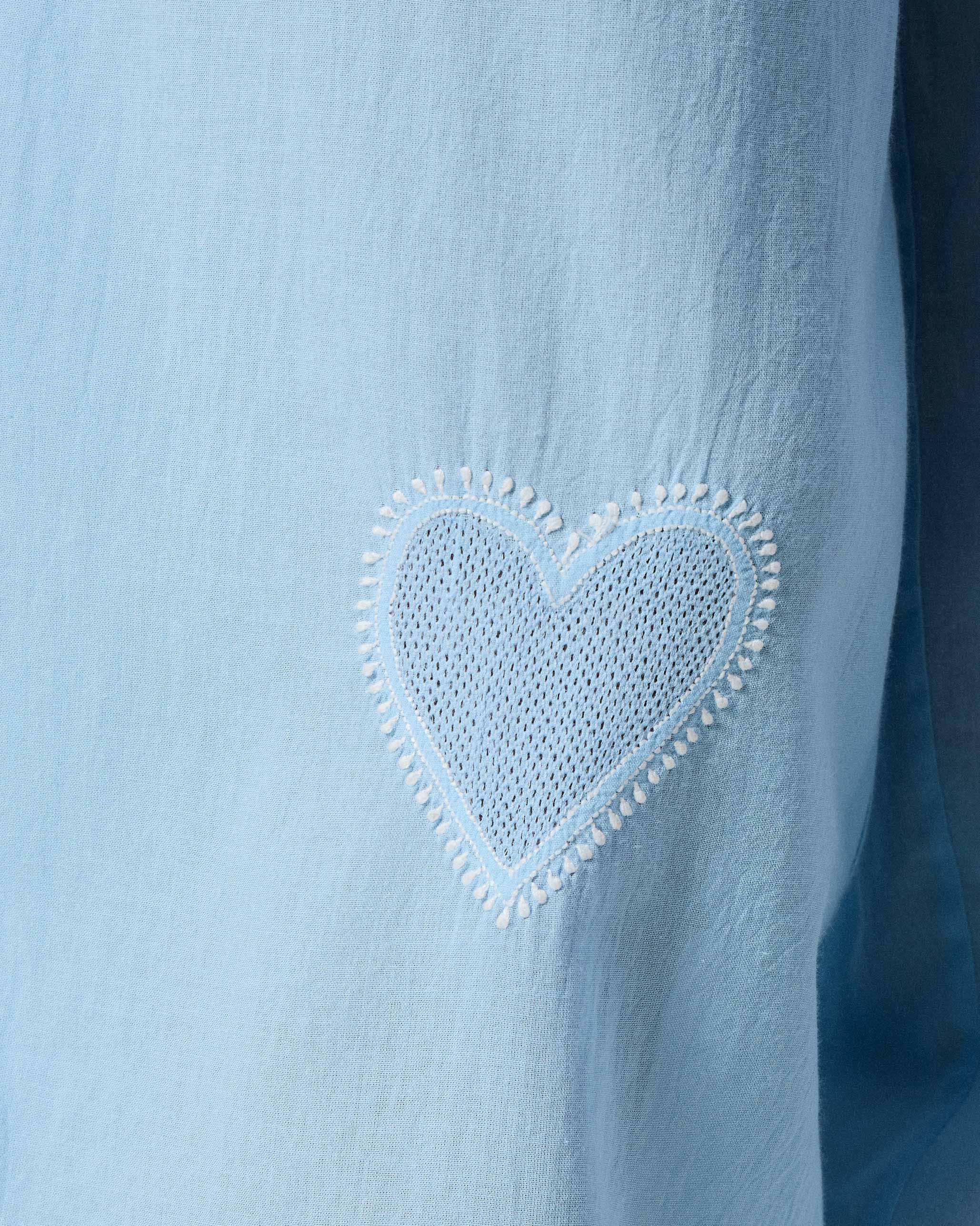 Aaira Pants - Ice Blue Embroidered - Image 4