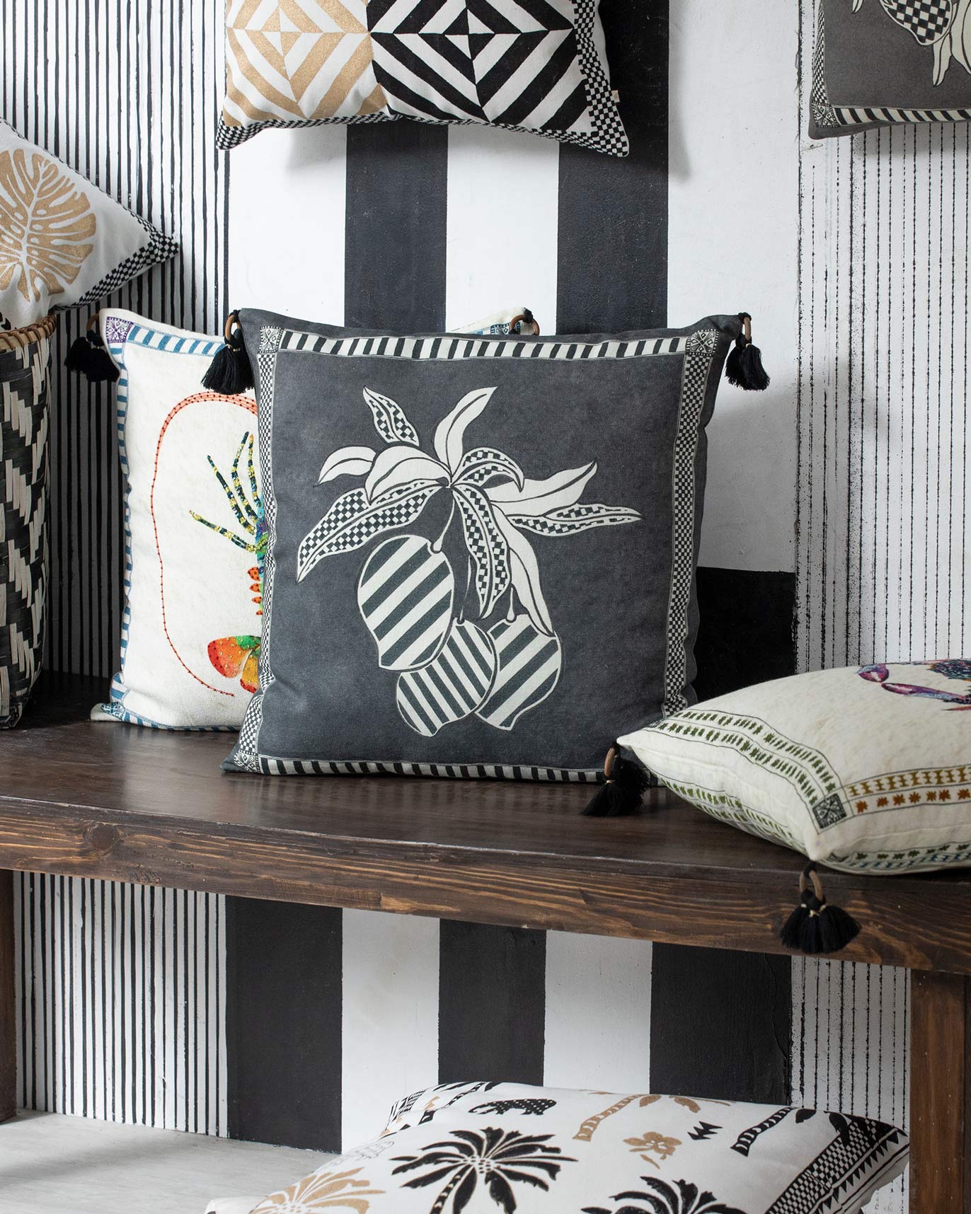 Aam Trium Cushion Cover - Charcoal - Image 2