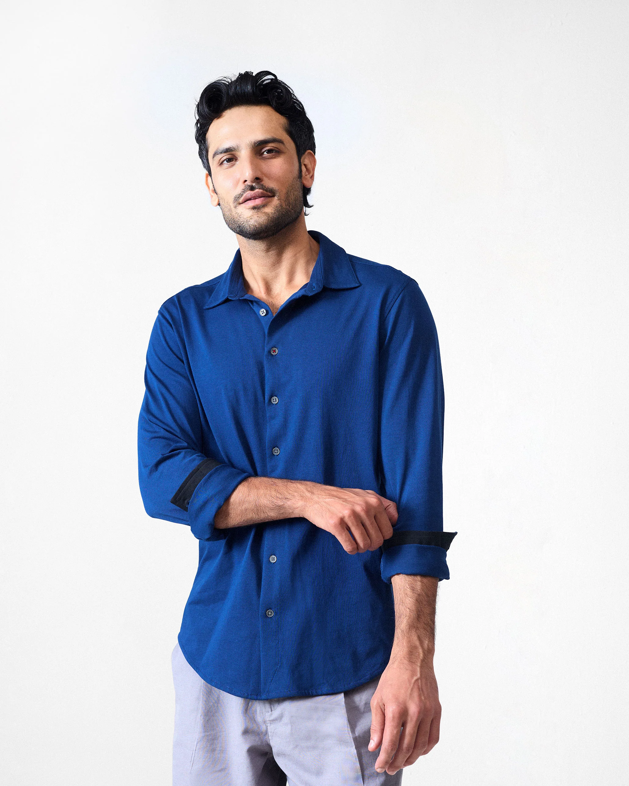 Abe Shirt - Navy Blue - Image 7