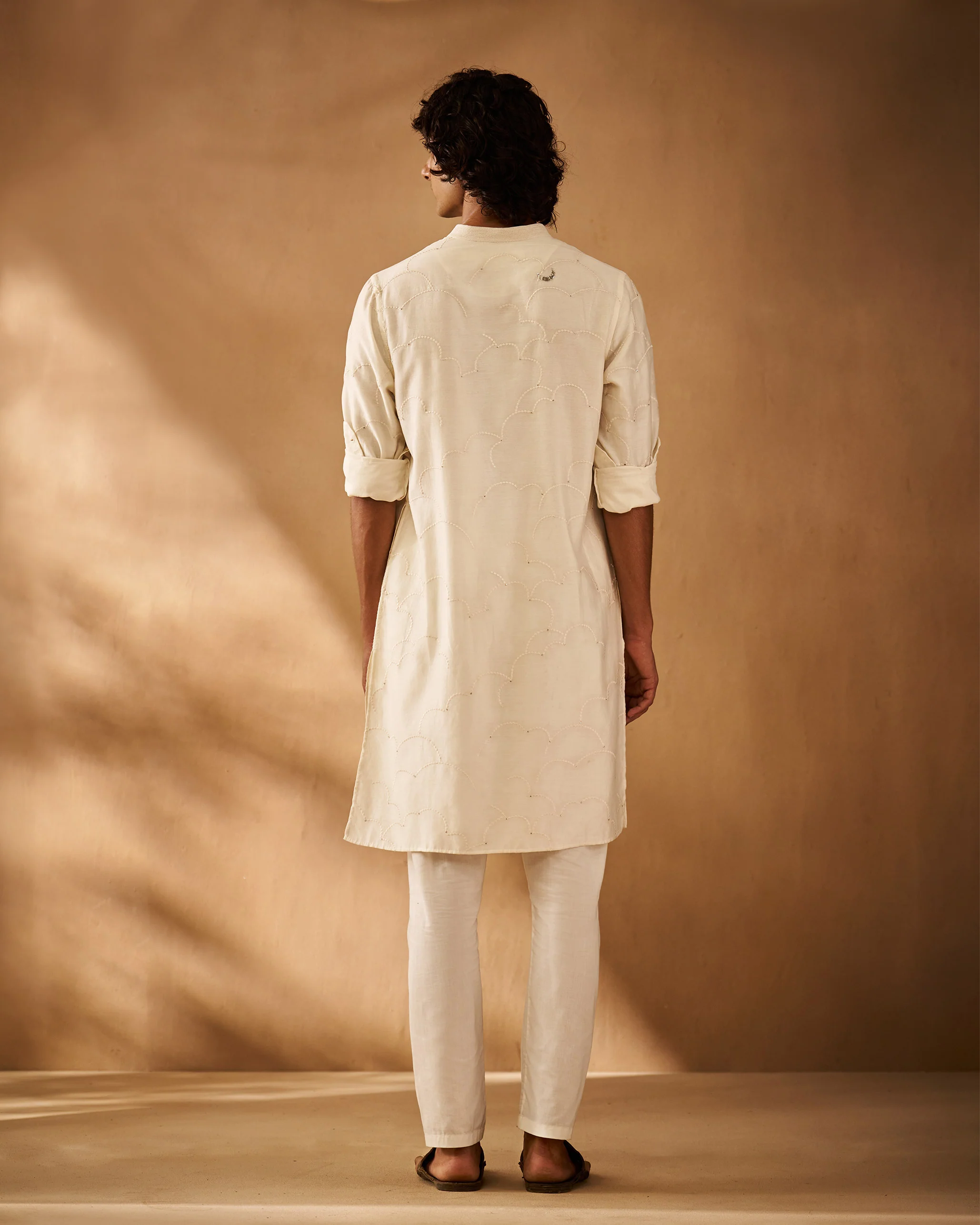 Abra Kurta - Ivory Embroidered - Image 3