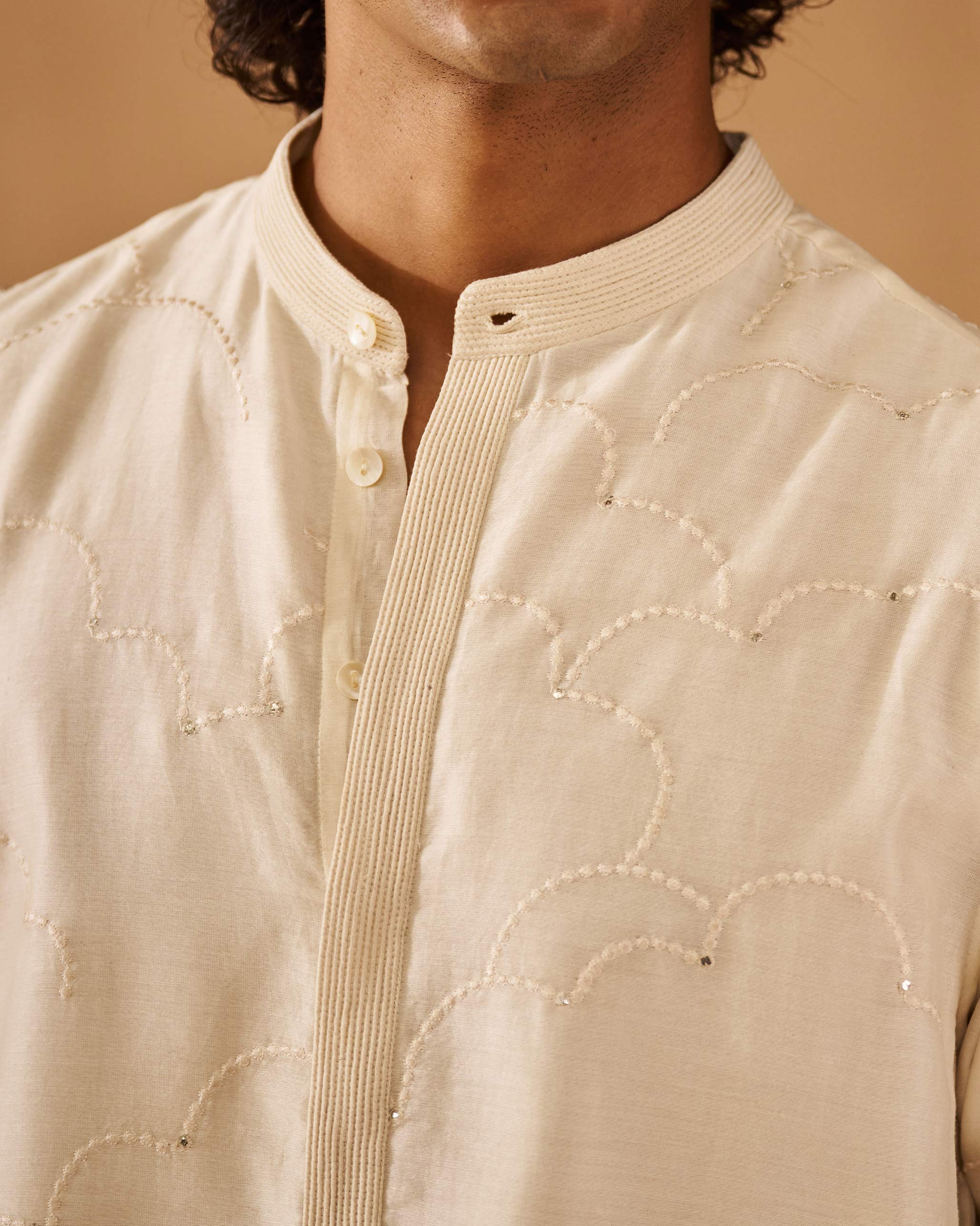 Abra Kurta - Ivory Embroidered - Image 5
