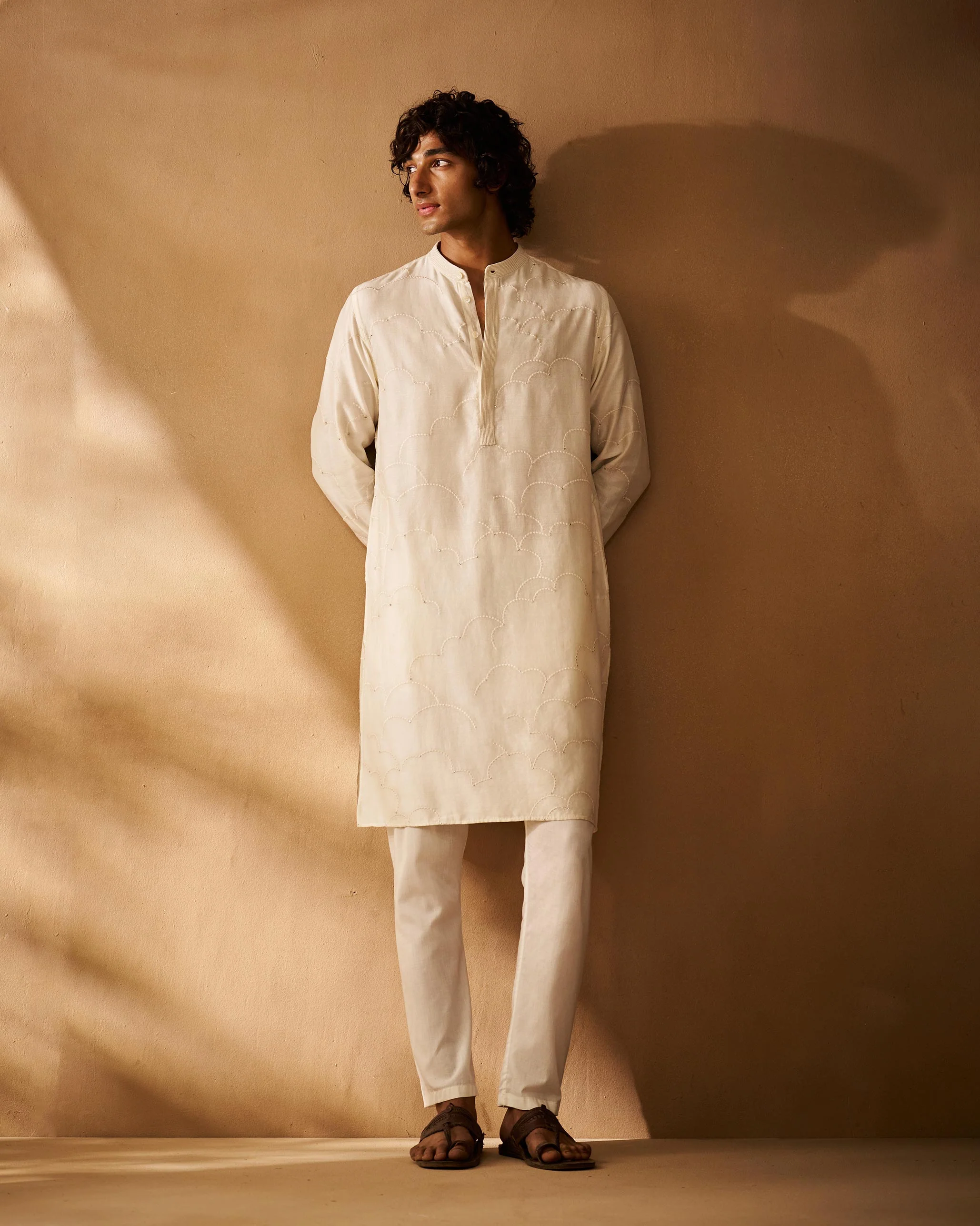 Abra Kurta - Ivory Embroidered - Image 6