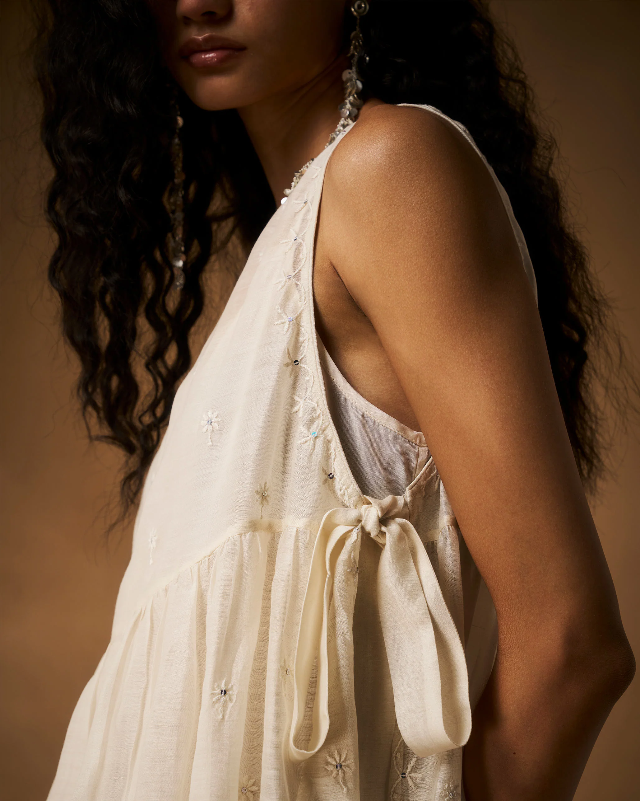 Afra Tunic - Ivory Chikankari - Image 7