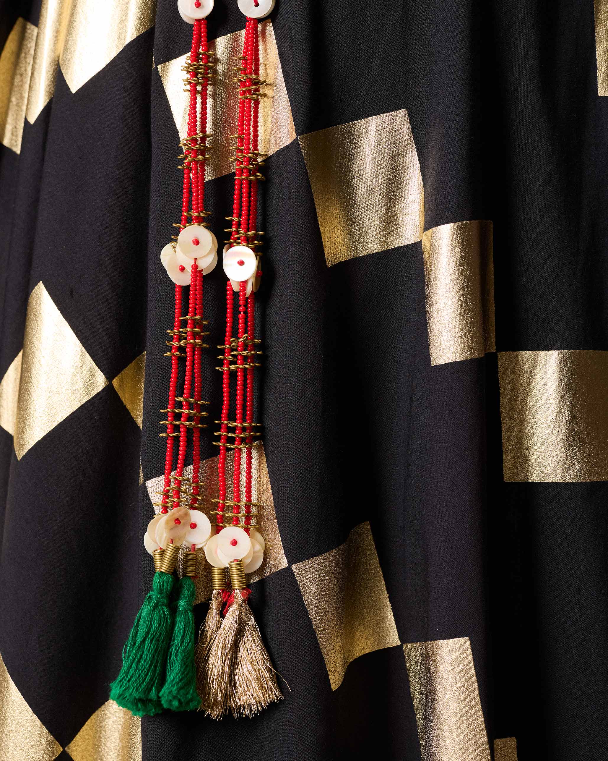Afsar Skirt - Black & Gold Printed - Image 4
