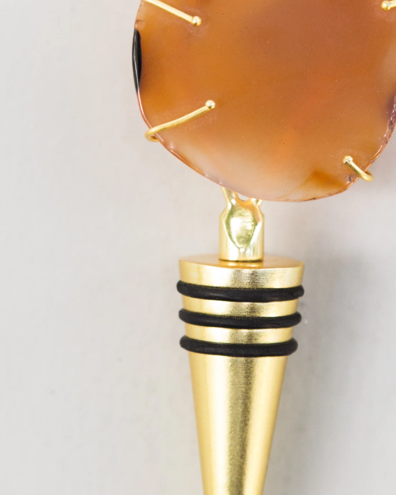 Agate Bottle Stopper - Brown - Image 2