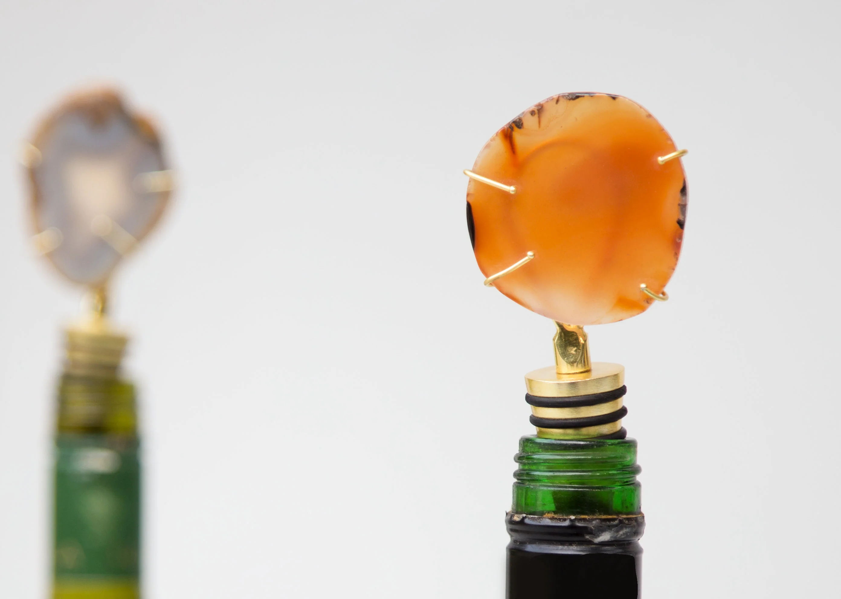 Agate Bottle Stopper - Brown - Image 3