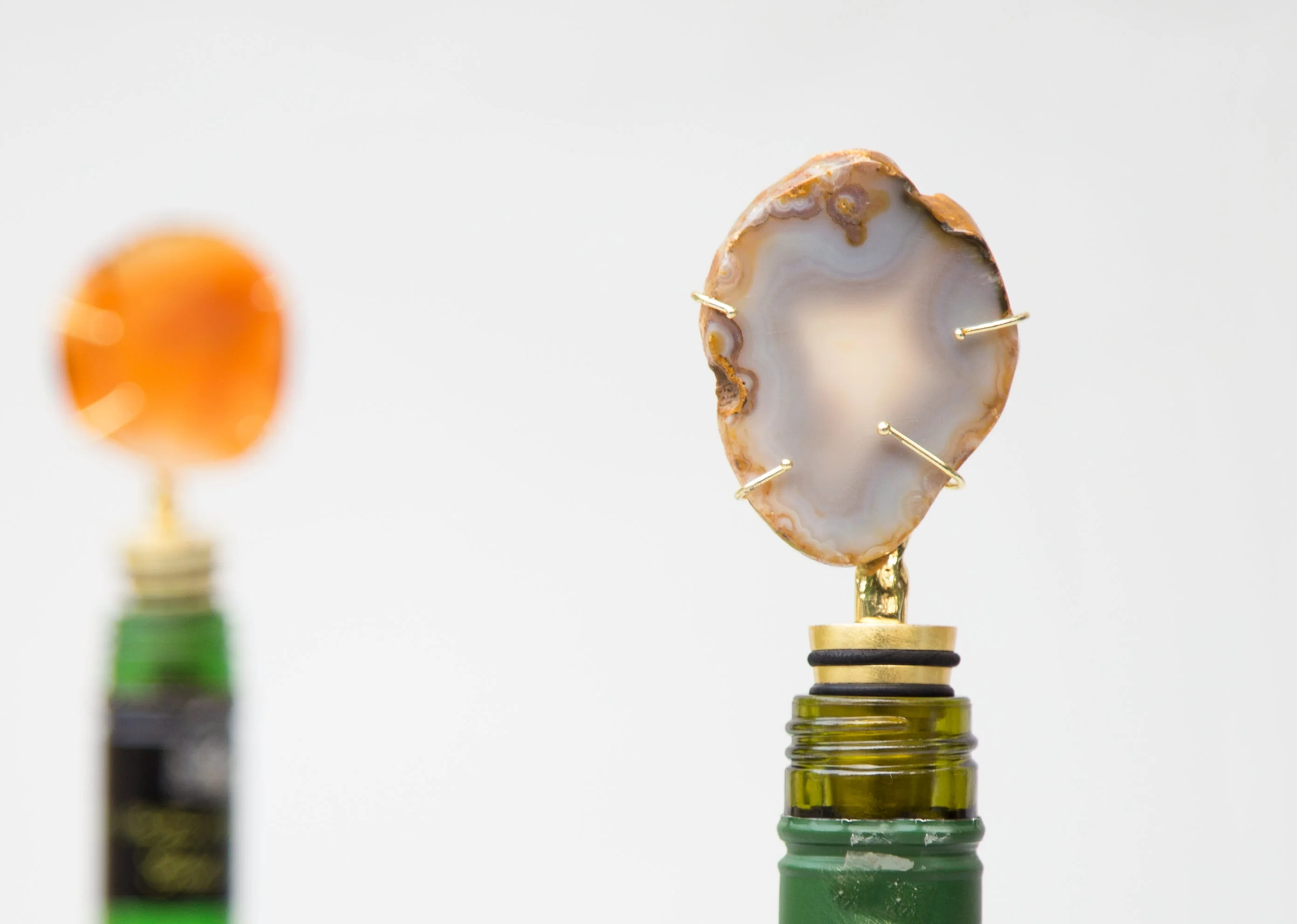 Agate Bottle Stopper - Grey - Image 3