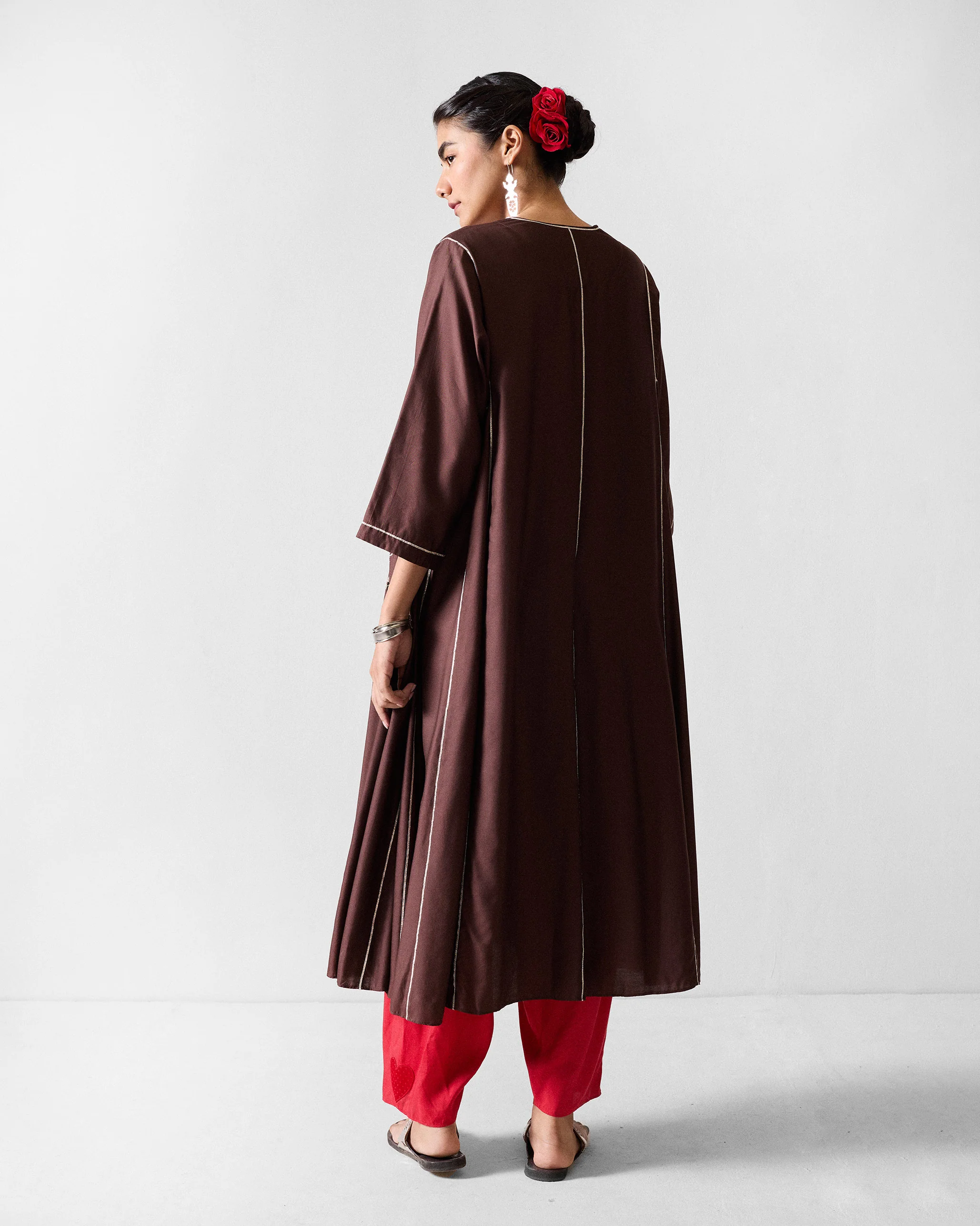 Aheli Kurta - Chocolate Brown - Image 2