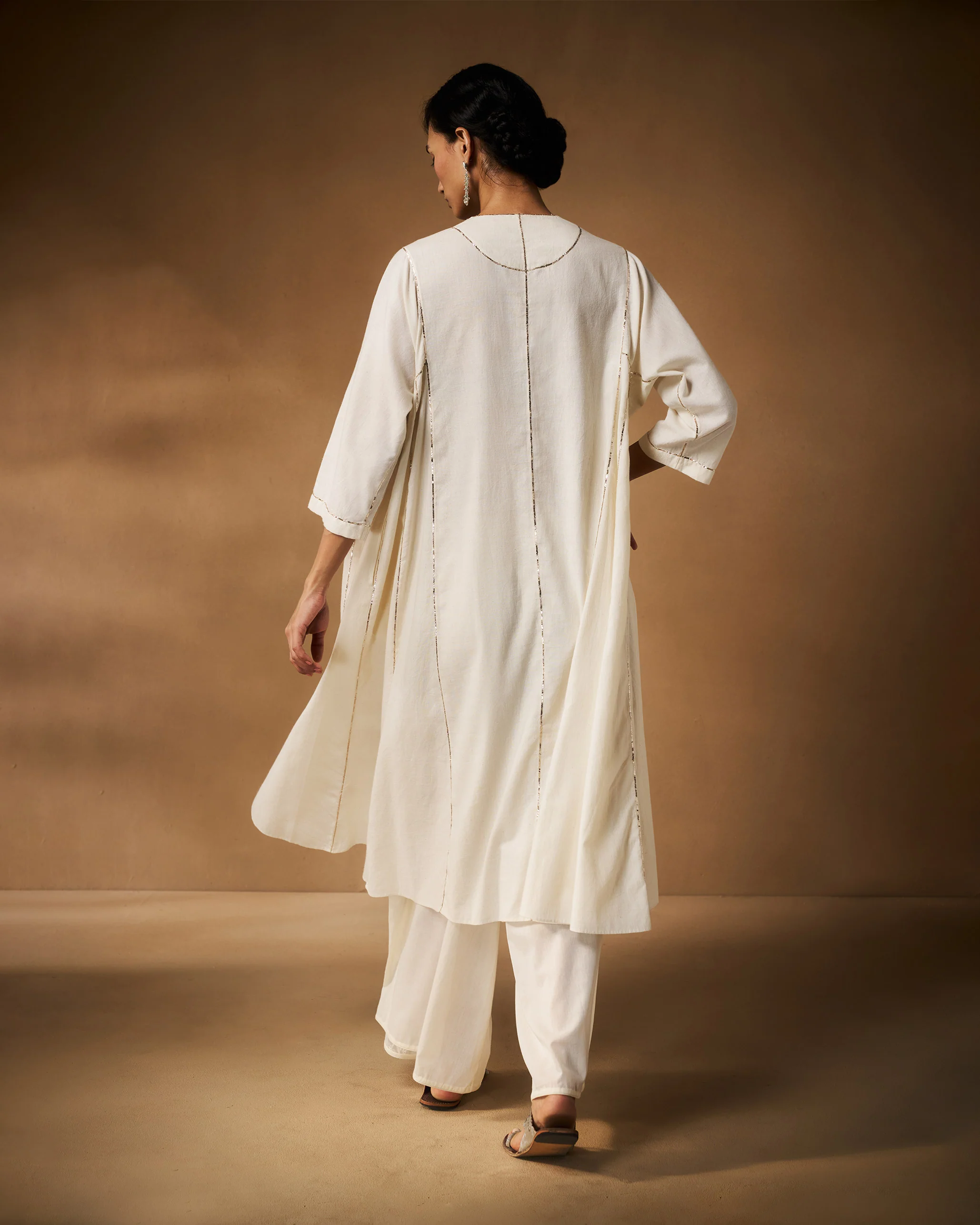 Aheli Kurta - Ivory Hand Embroidered - Image 6