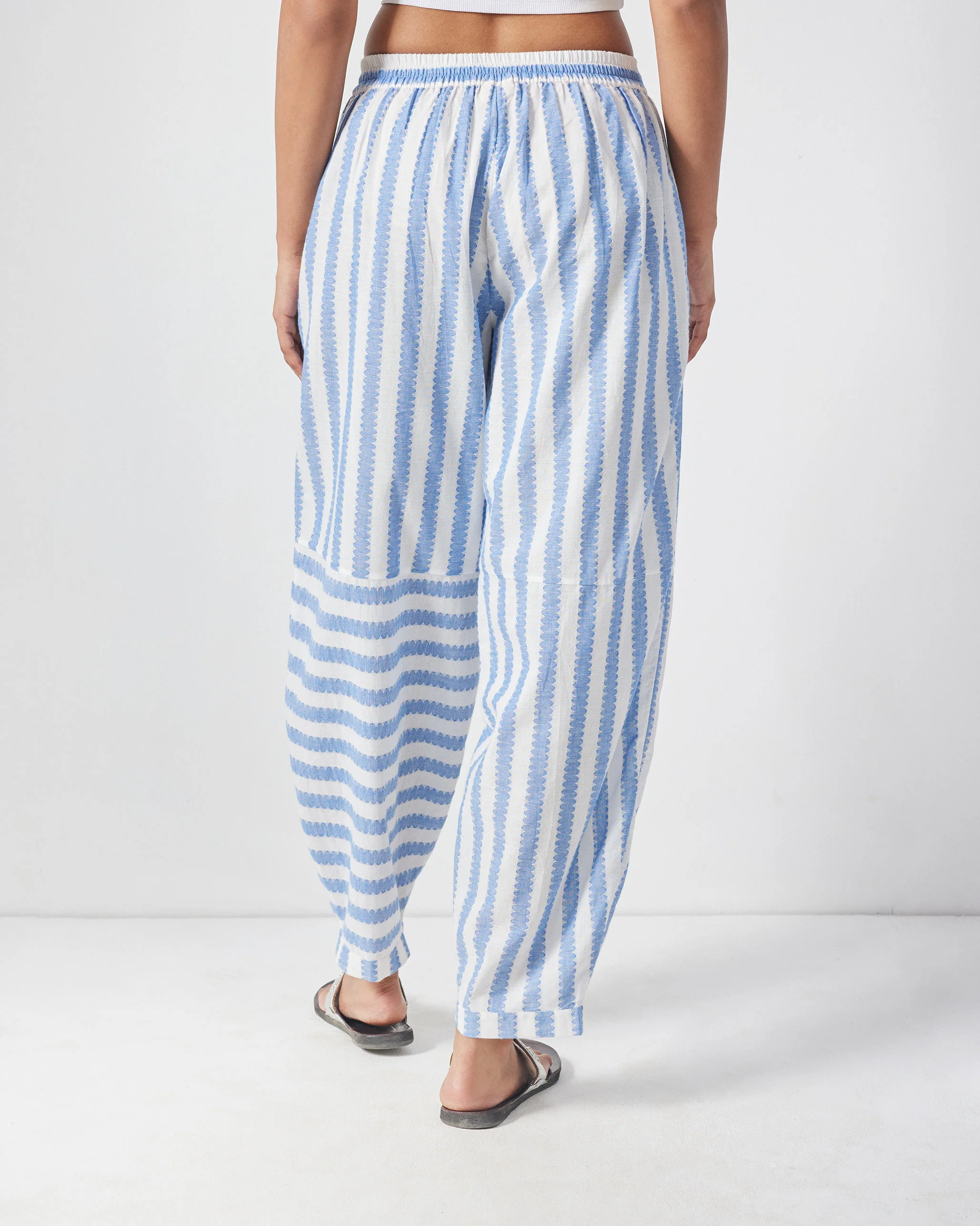 Akira Pants - Blue & White Stripes - Image 3
