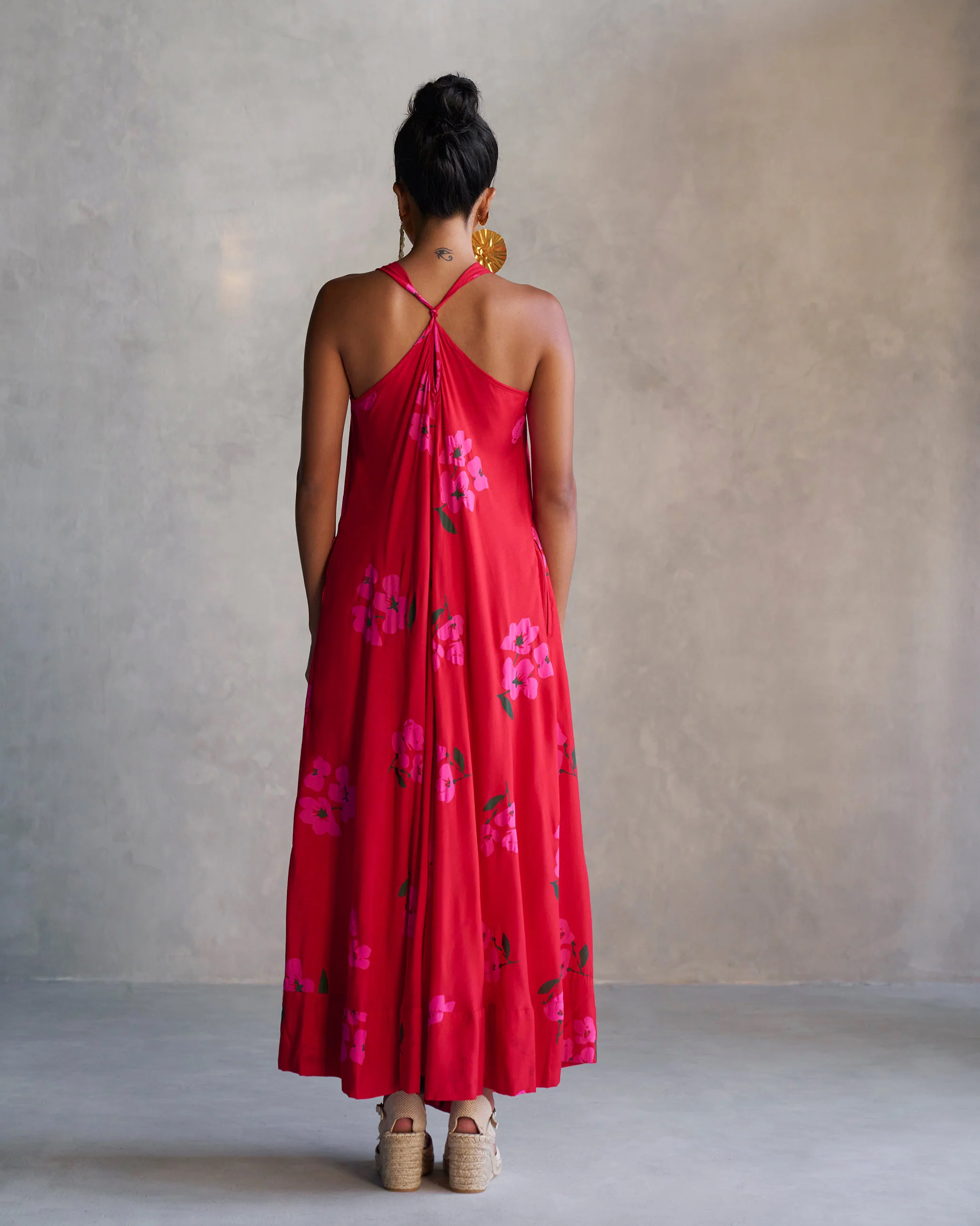 Akira Twist Back Dress - Red - Image 4