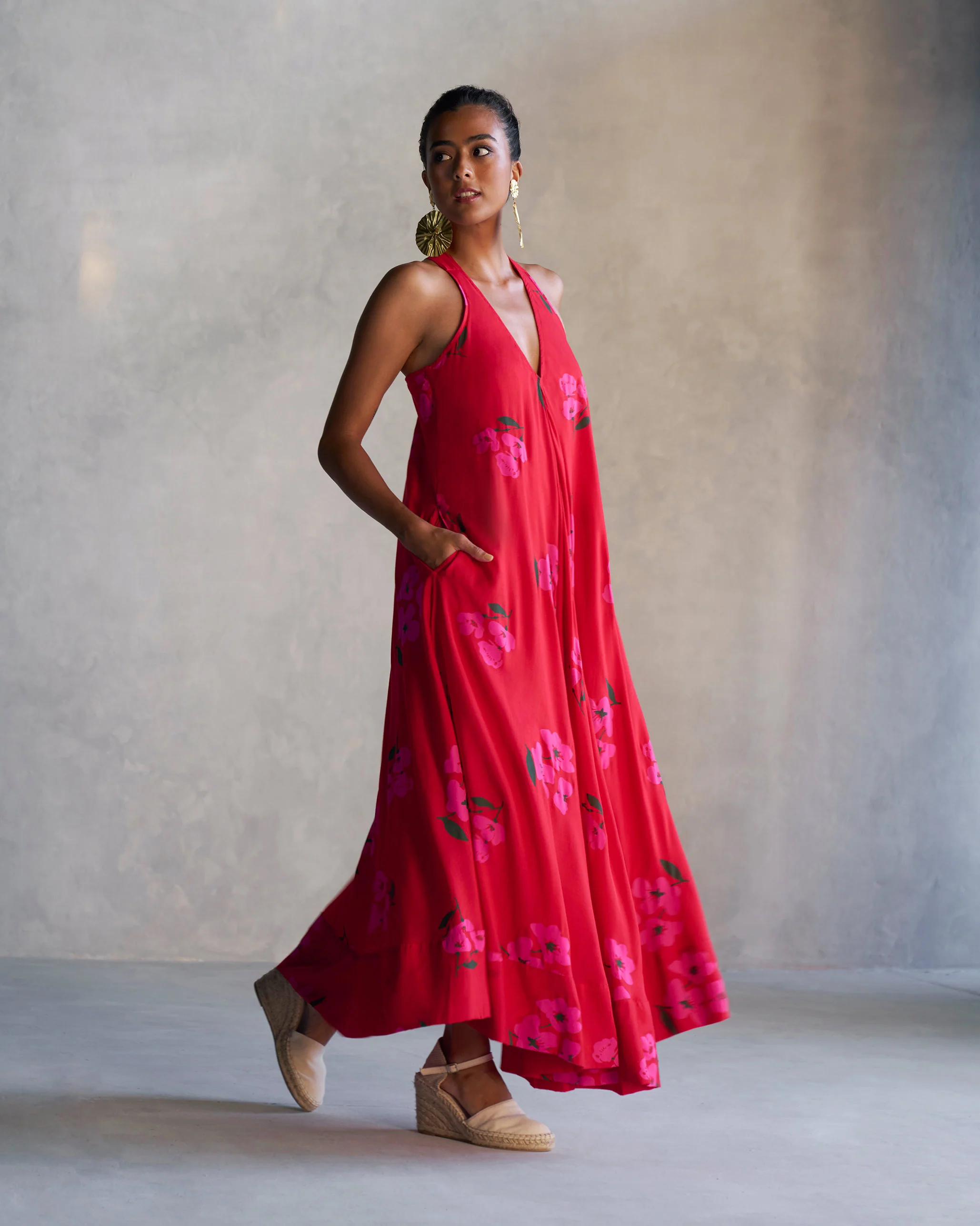 Akira Twist Back Dress - Red - Image 5