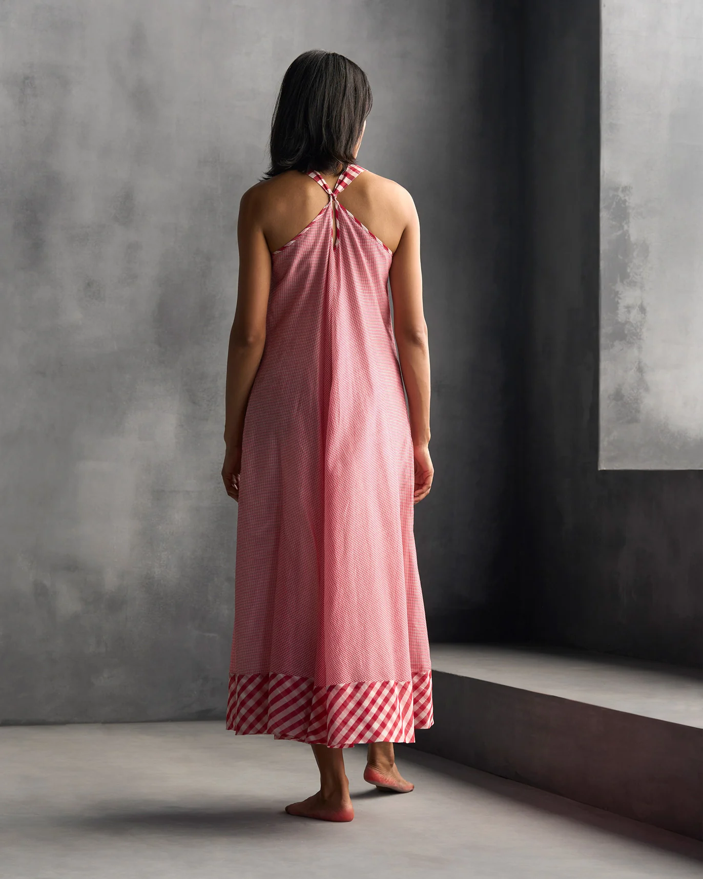 Akira Twistback Dress - Red & White - Image 6