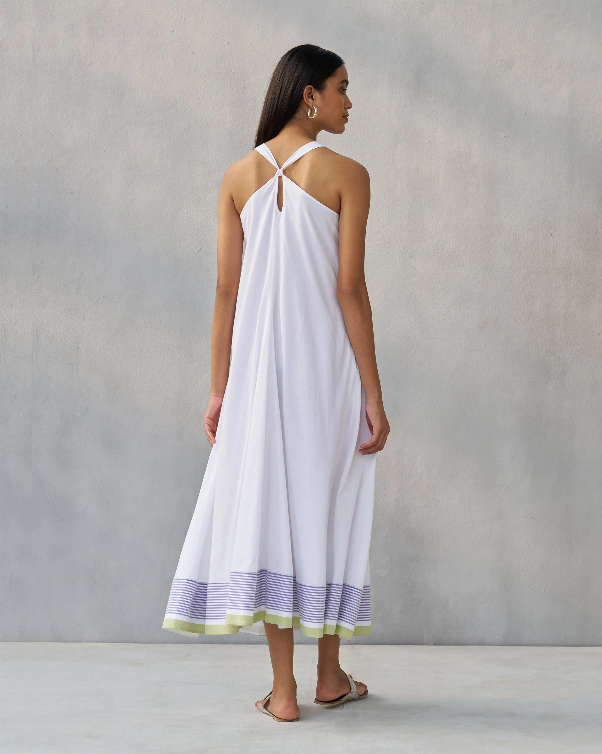 Akira Twistback Dress - White - Image 4