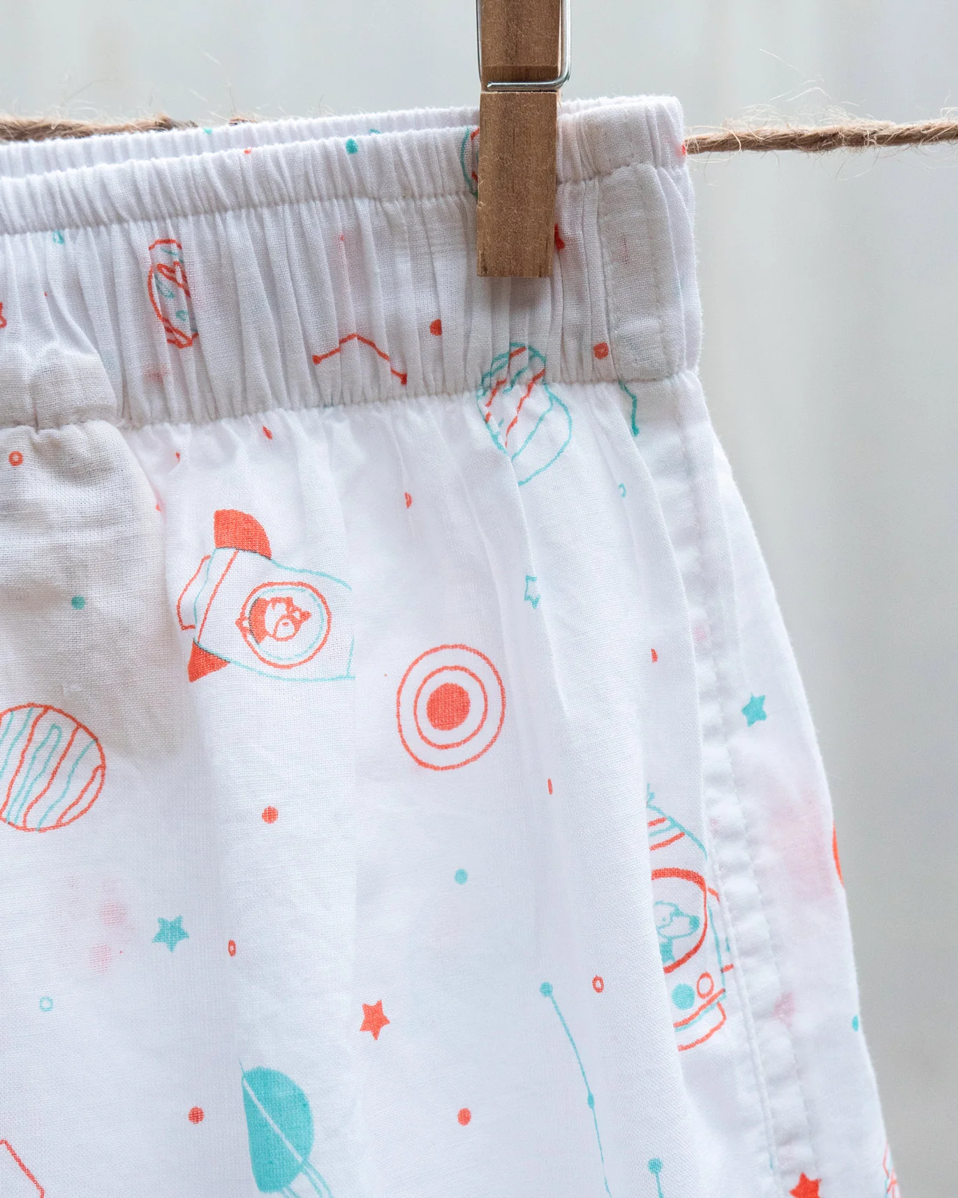All The Stars Boxers (Set of 2) - White & Turquoise - Image 3