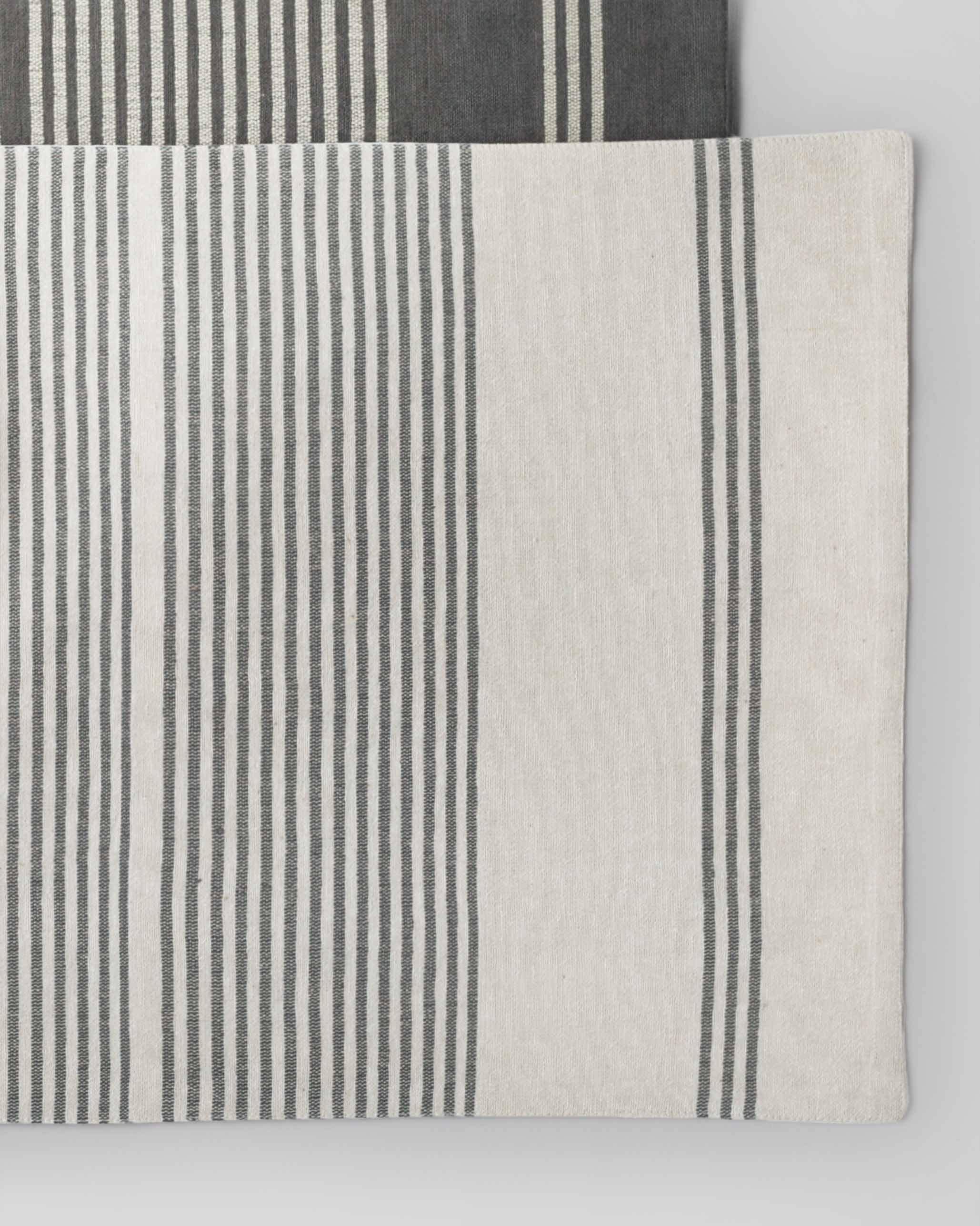 Alleppey Placemat (Set of 2) - Charcoal & Ivory - Image 2