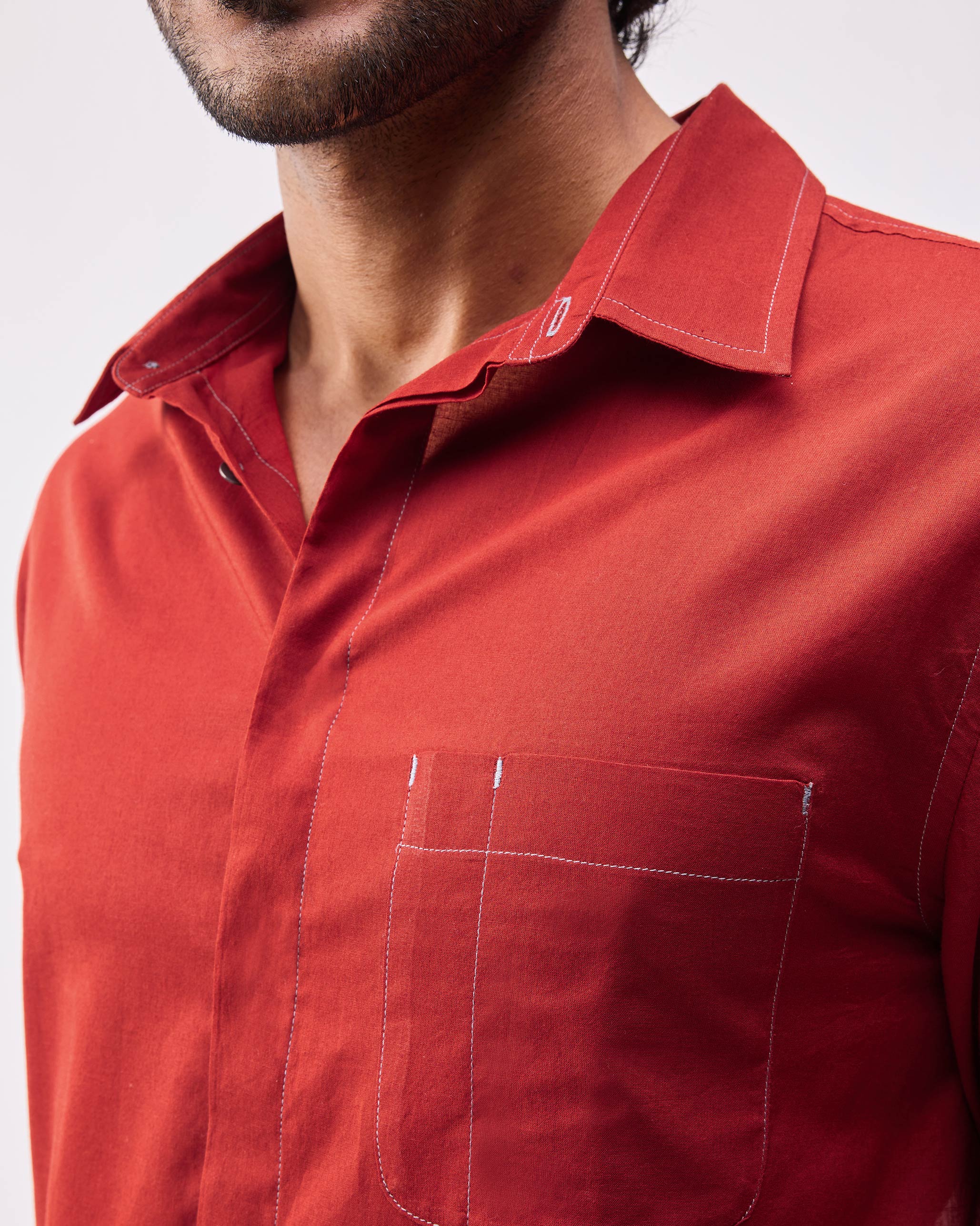 Aloha Shirt - Rust - Image 9