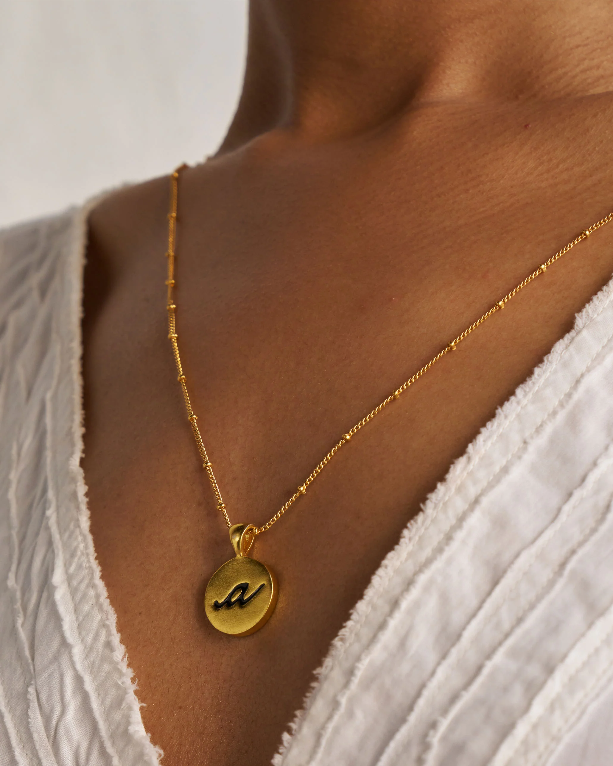 Alphabet A Charm- Black & Gold - Image 4