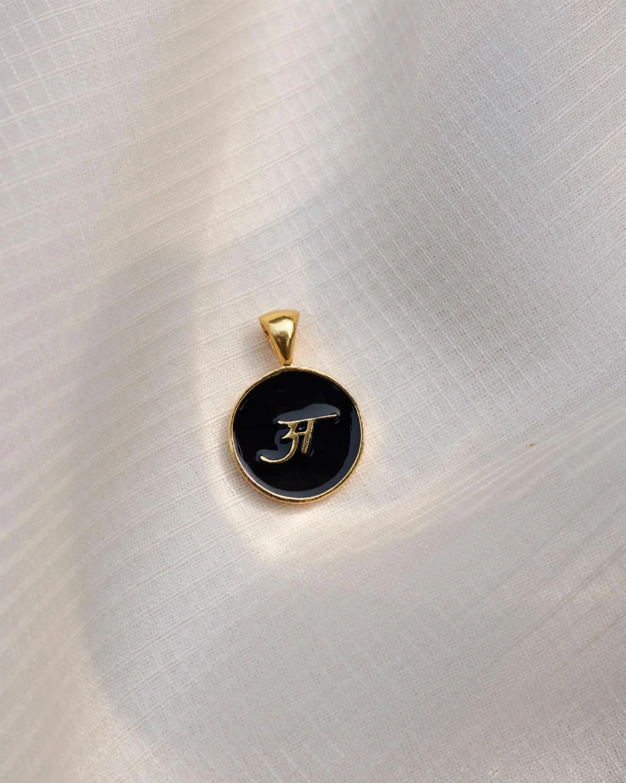 Alphabet A Charm- Black & Gold - Image 5