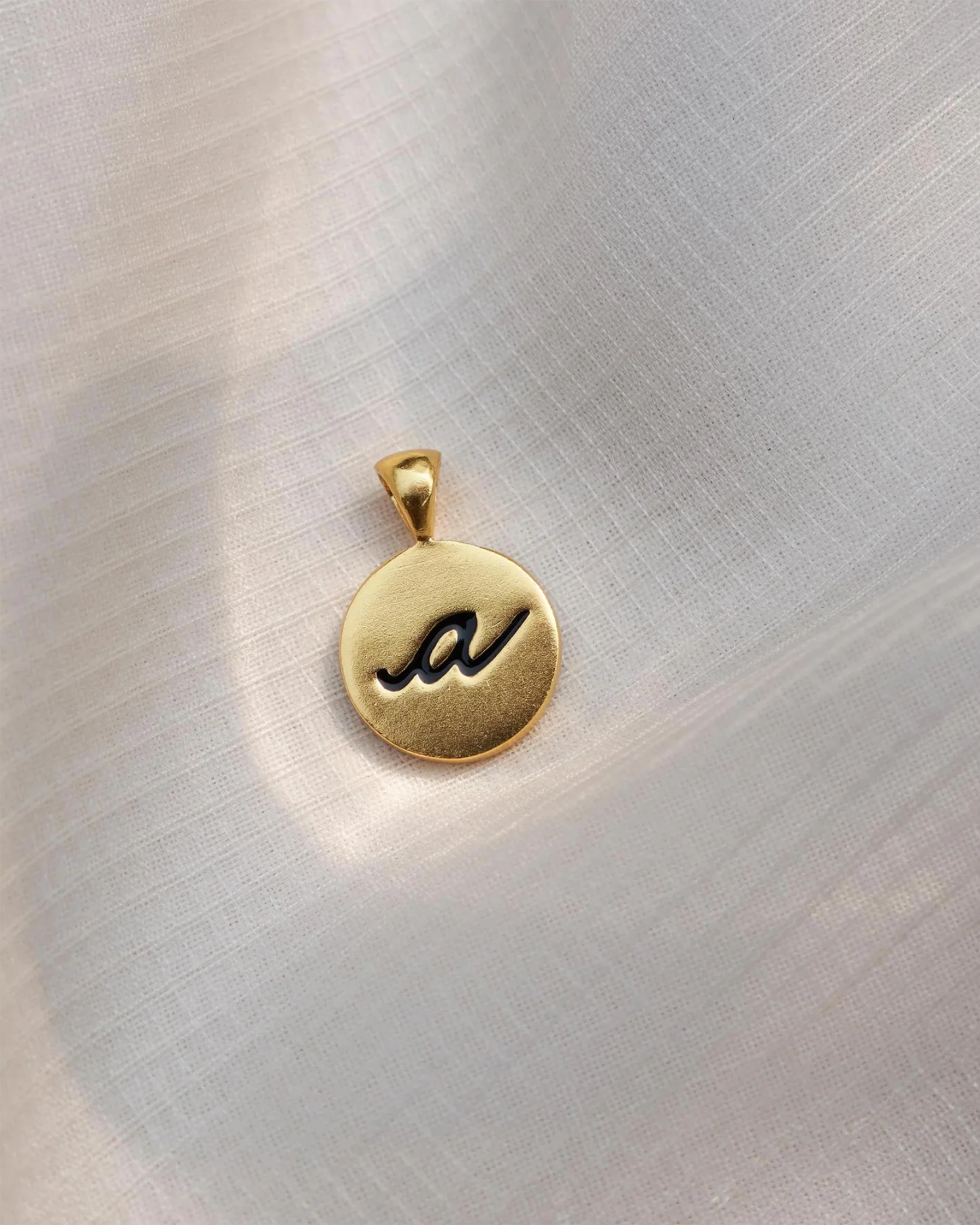 Alphabet A Charm- Black & Gold - Image 6