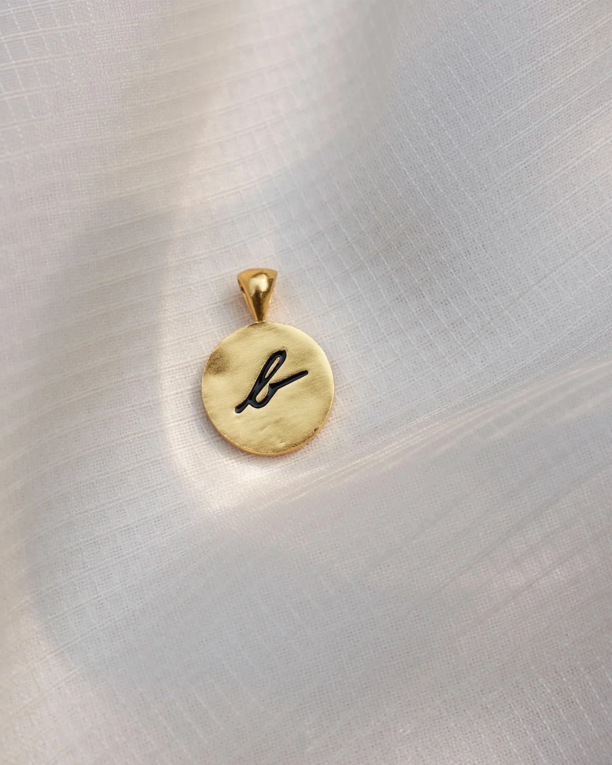 Alphabet B Charm- Black & Gold - Image 4
