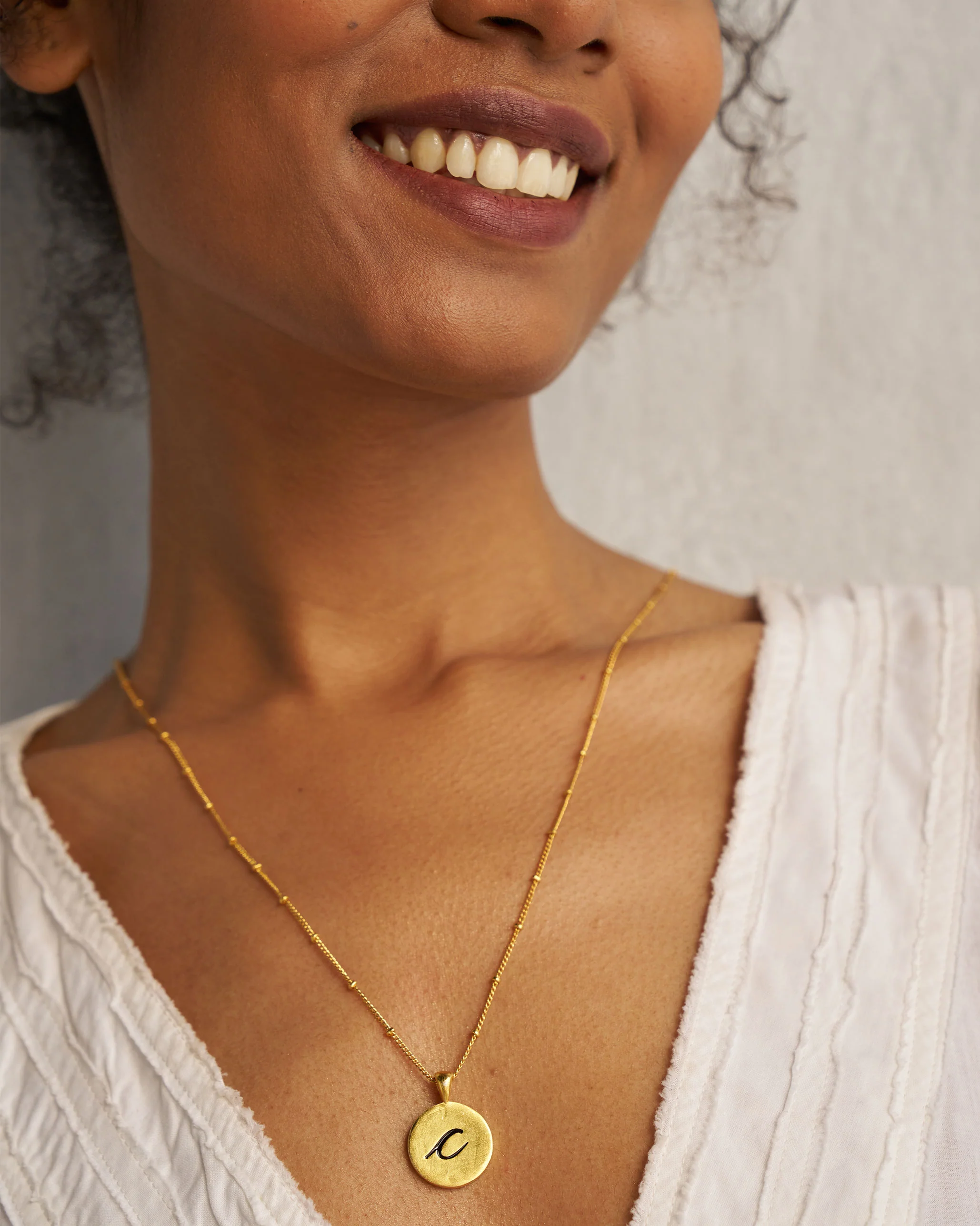 Alphabet C Charm- Black & Gold - Image 2