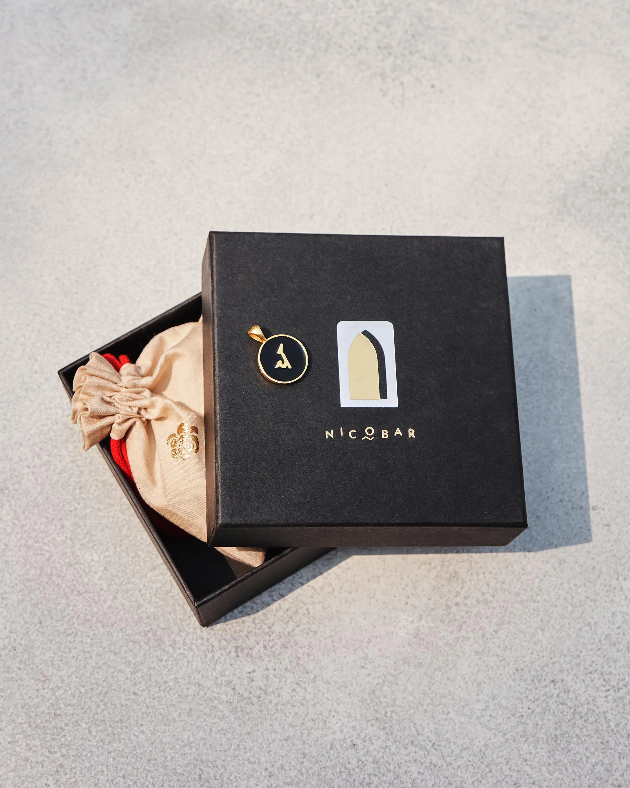 Alphabet C Charm- Black & Gold - Image 6