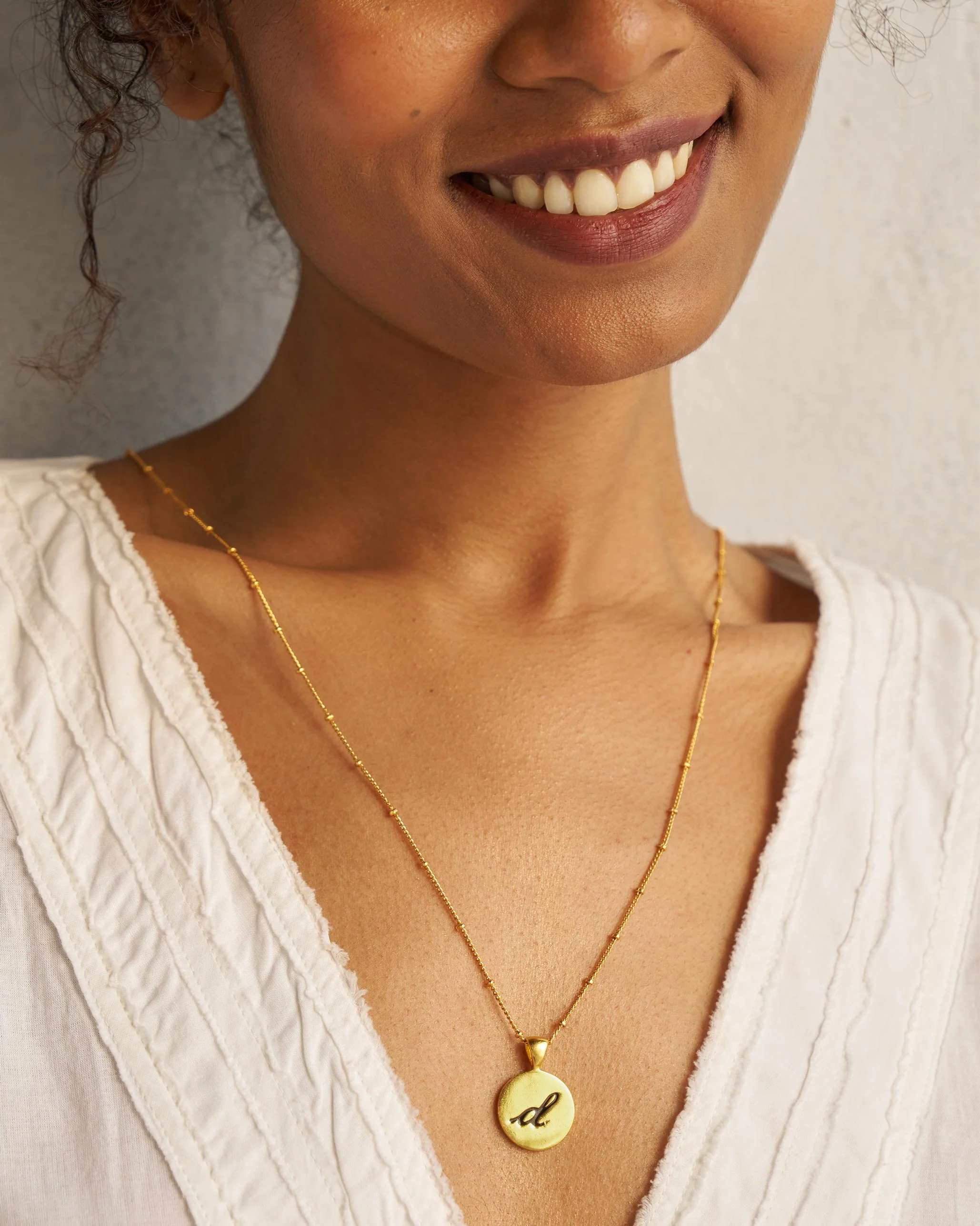 Alphabet D Charm - Black & Gold - Image 3