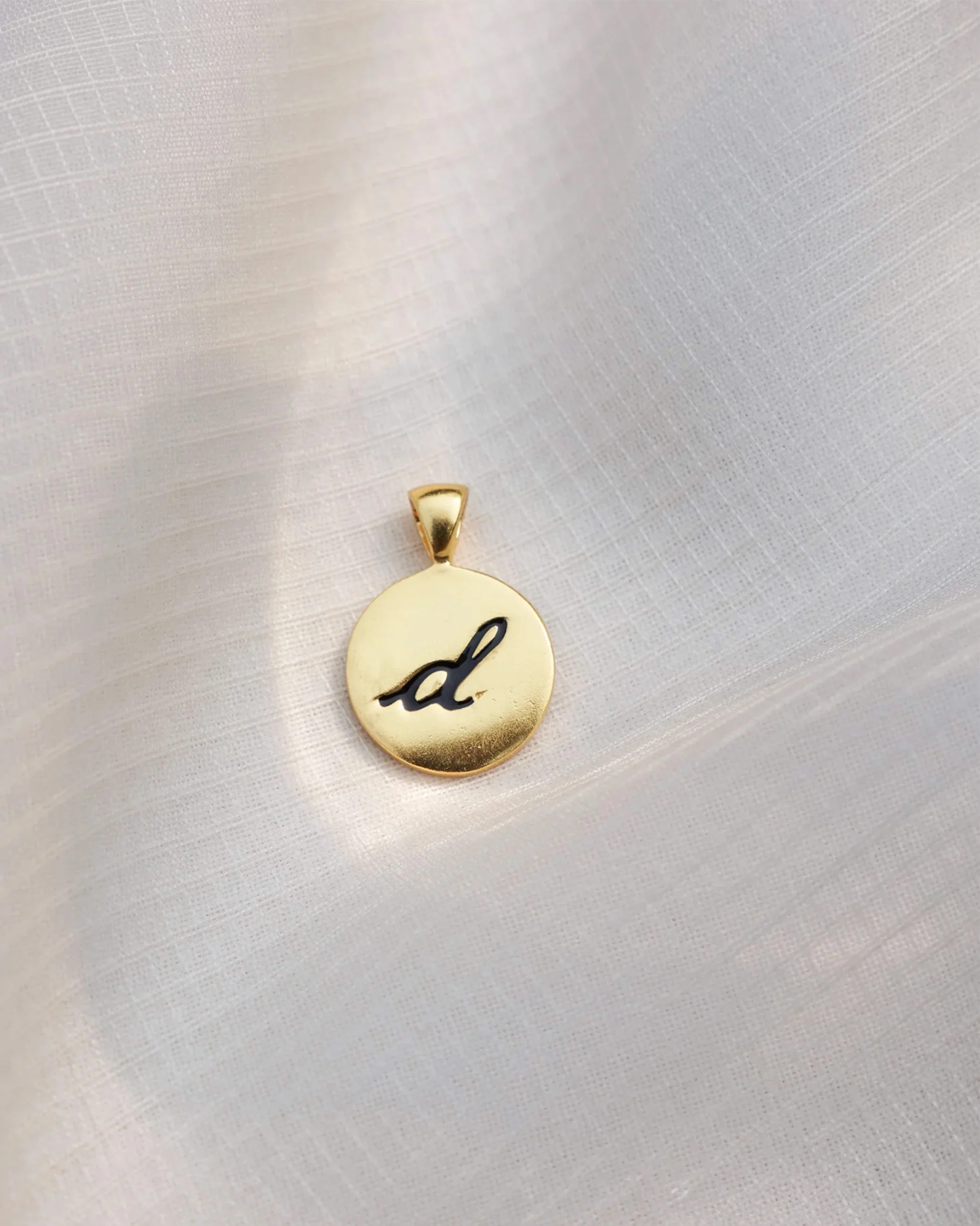 Alphabet D Charm - Black & Gold - Image 5