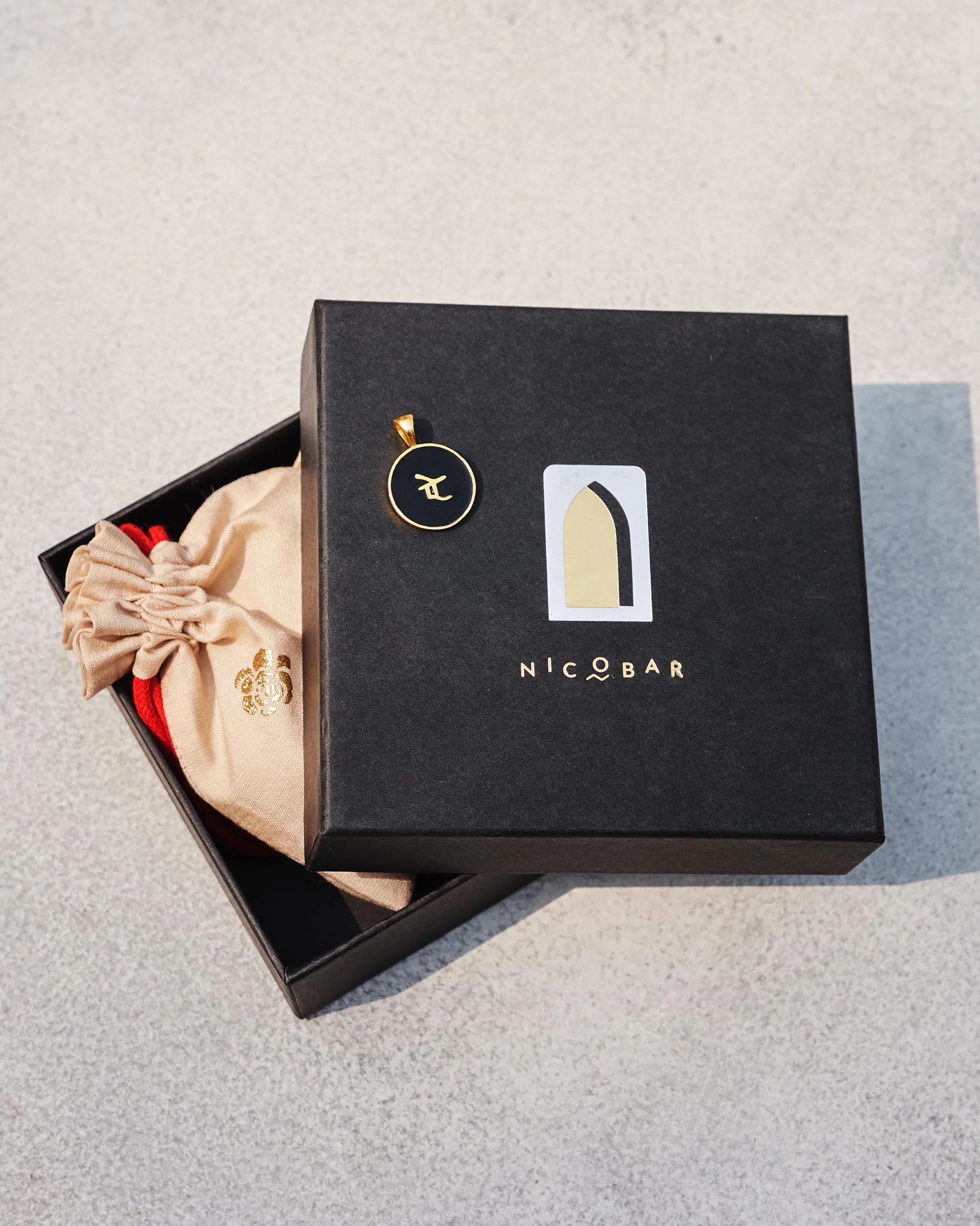 Alphabet E Charm- Black & Gold - Image 7