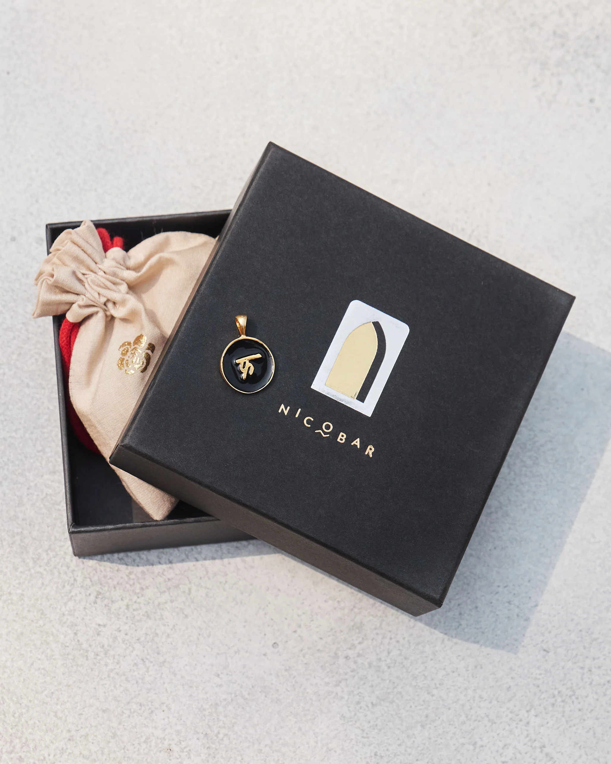 Alphabet F Charm- Black & Gold - Image 7