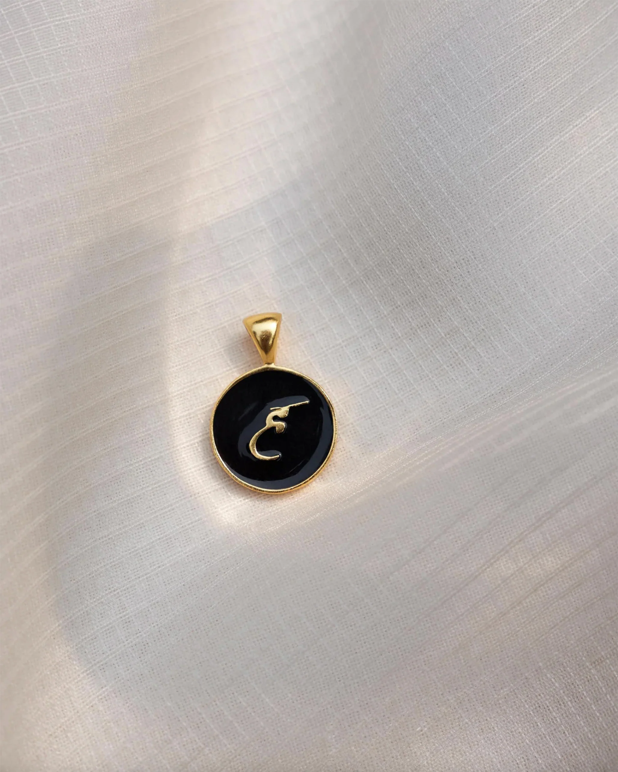 Alphabet H Charm- Black & Gold - Image 3