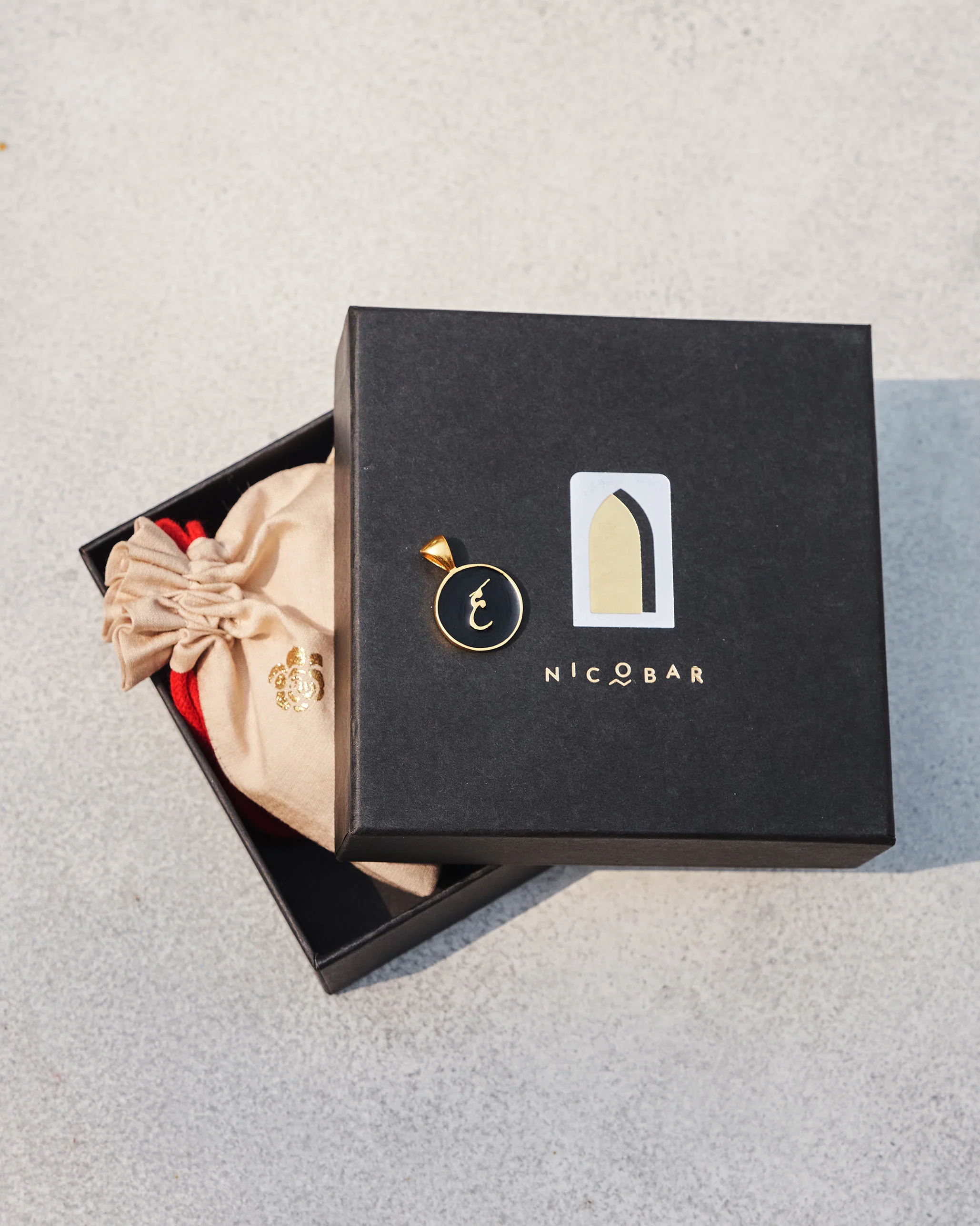 Alphabet H Charm- Black & Gold - Image 7