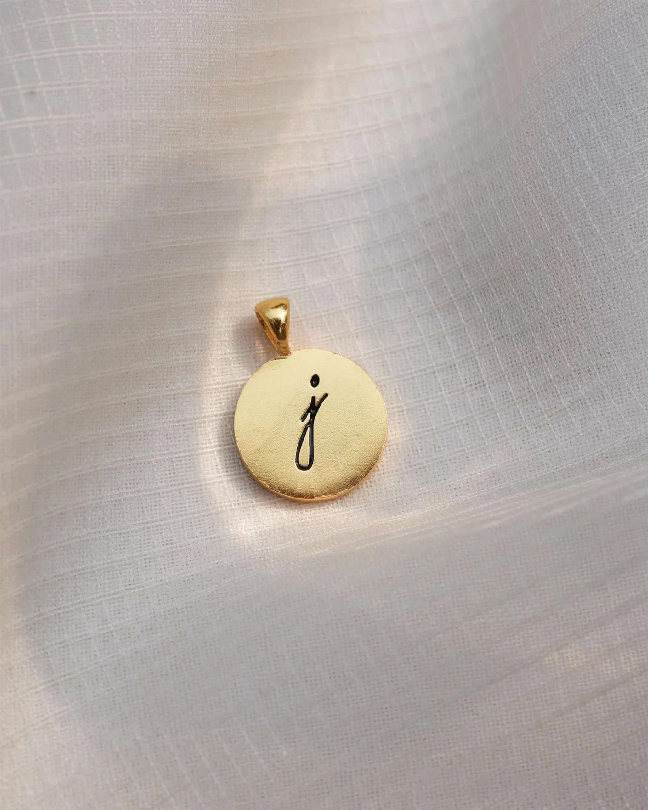 Alphabet J Charm- Black & Gold - Image 3