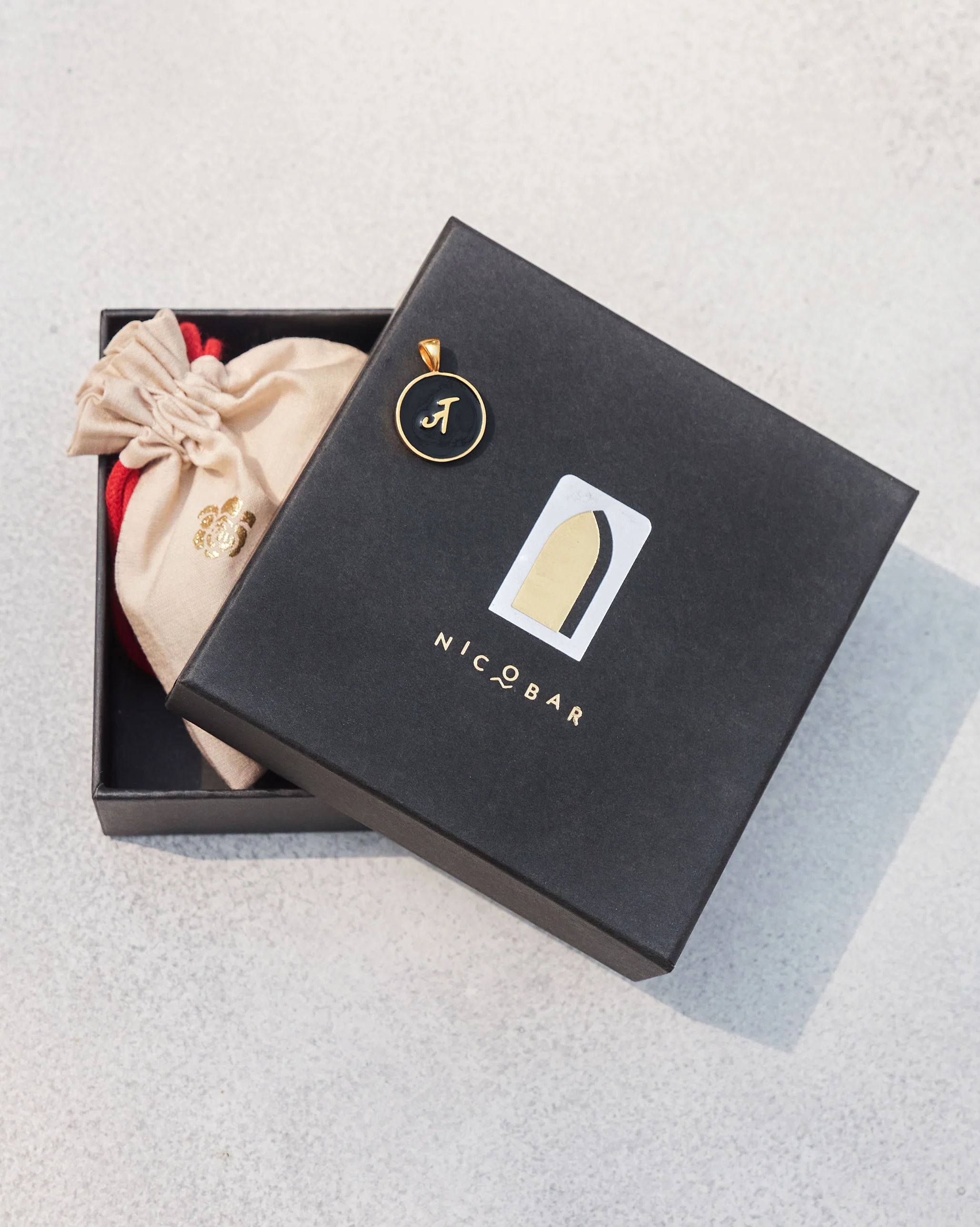 Alphabet J Charm- Black & Gold - Image 7