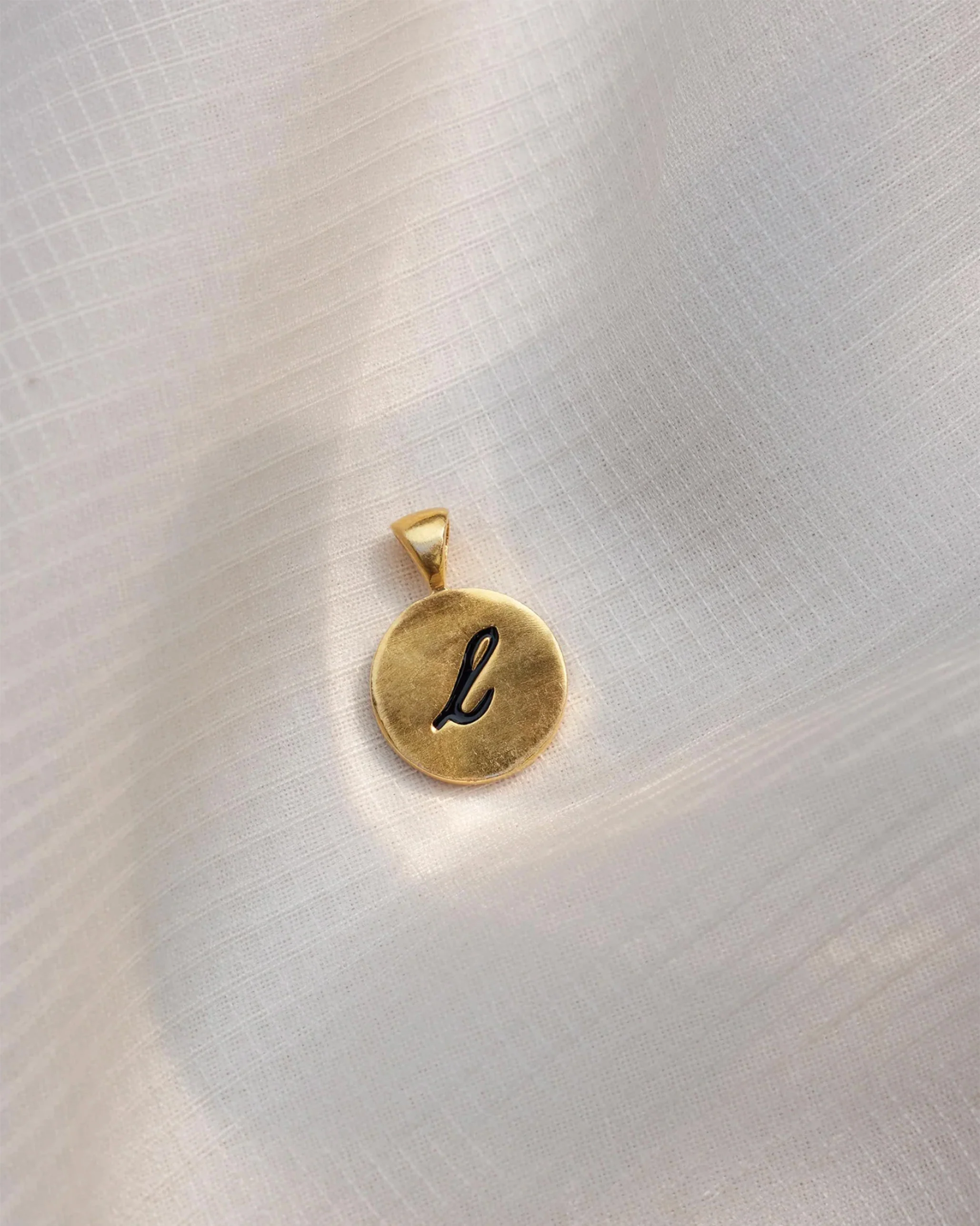 Alphabet L Charm- Black & Gold - Image 4