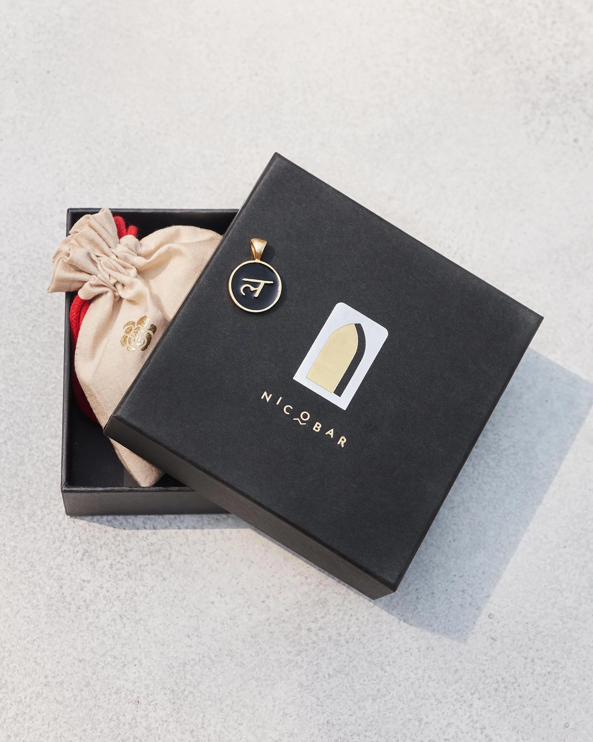 Alphabet L Charm- Black & Gold - Image 7