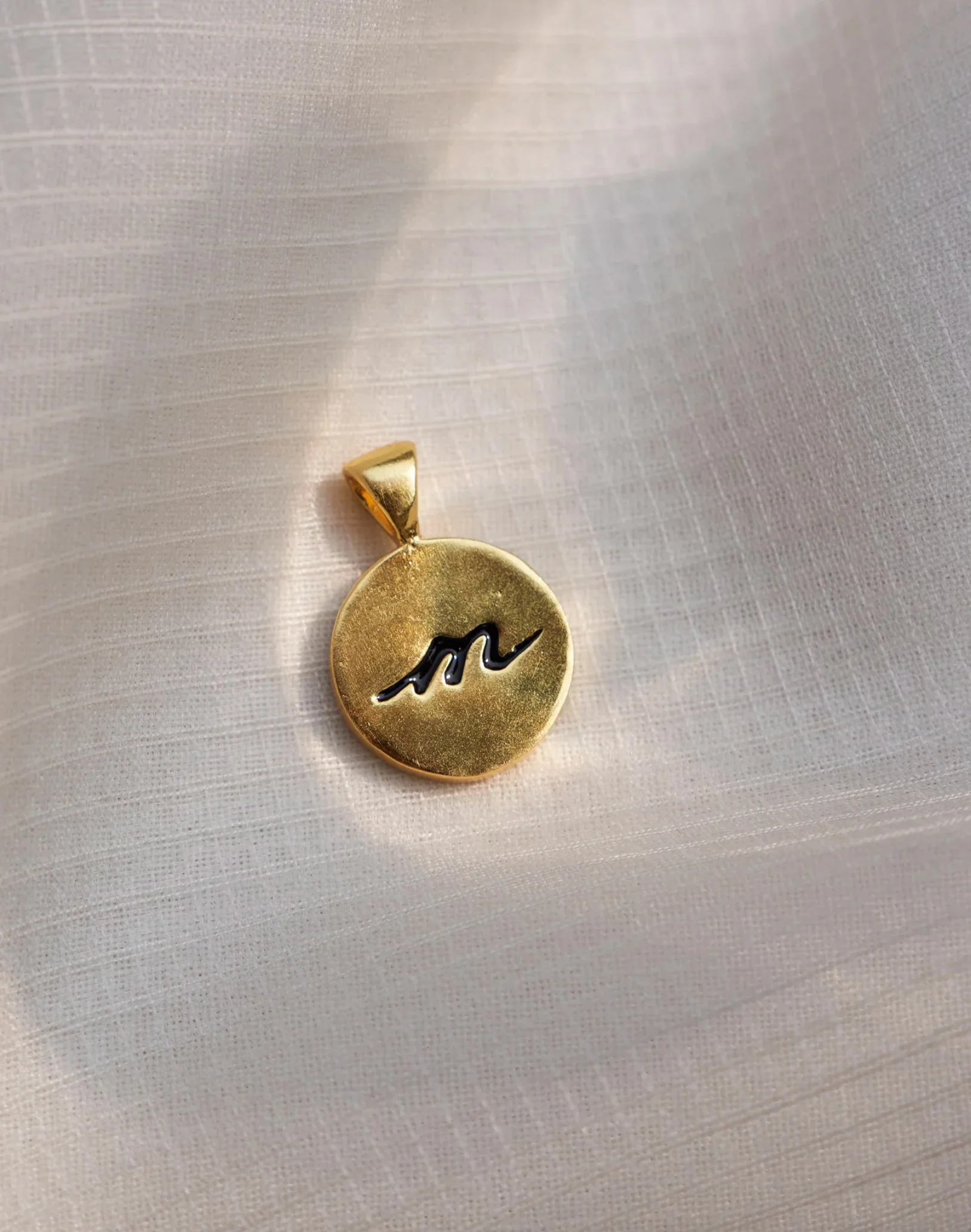 Alphabet M Charm- Black & Gold - Image 5