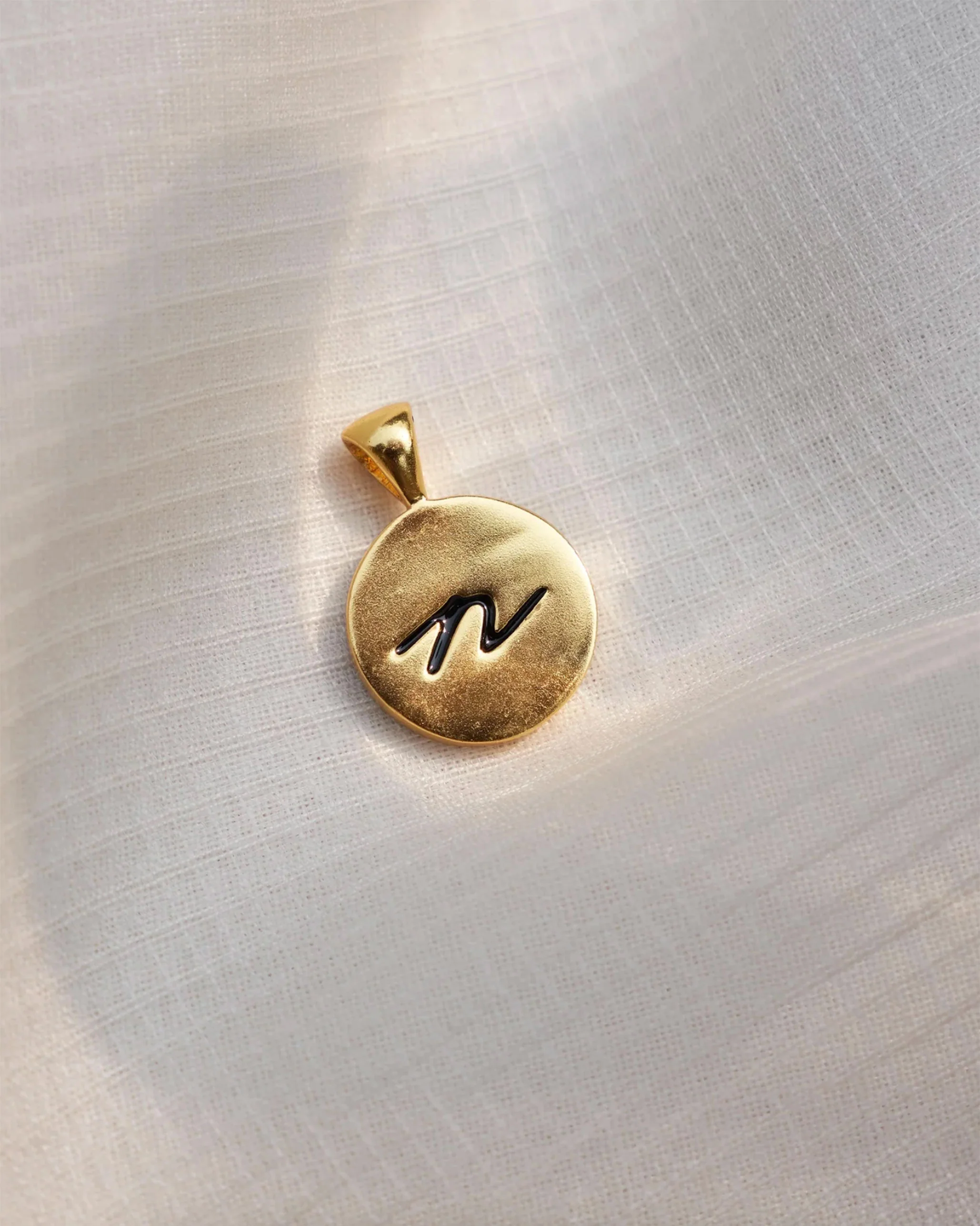Alphabet N Charm- Black & Gold - Image 5