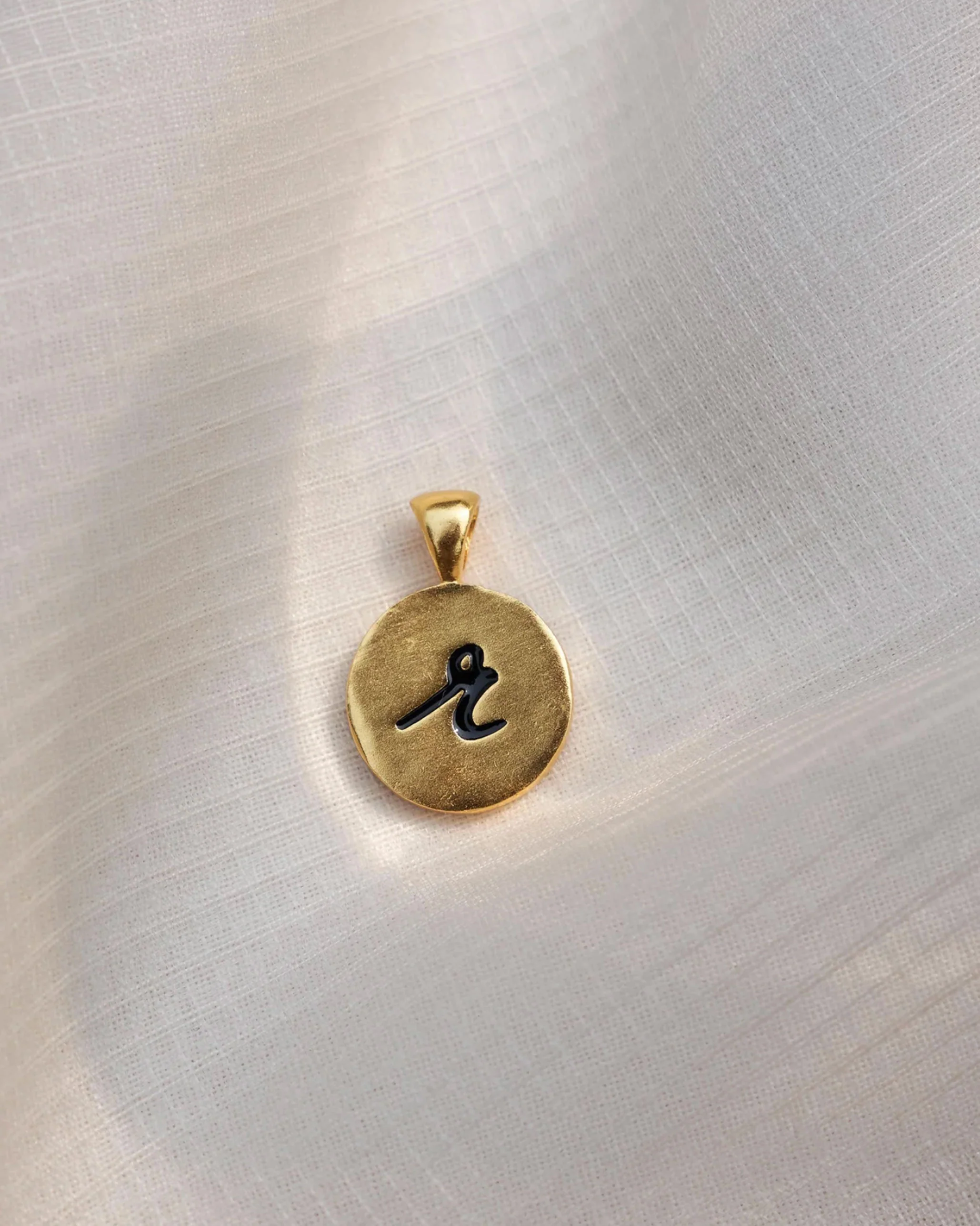 Alphabet R Charm- Black & Gold - Image 5