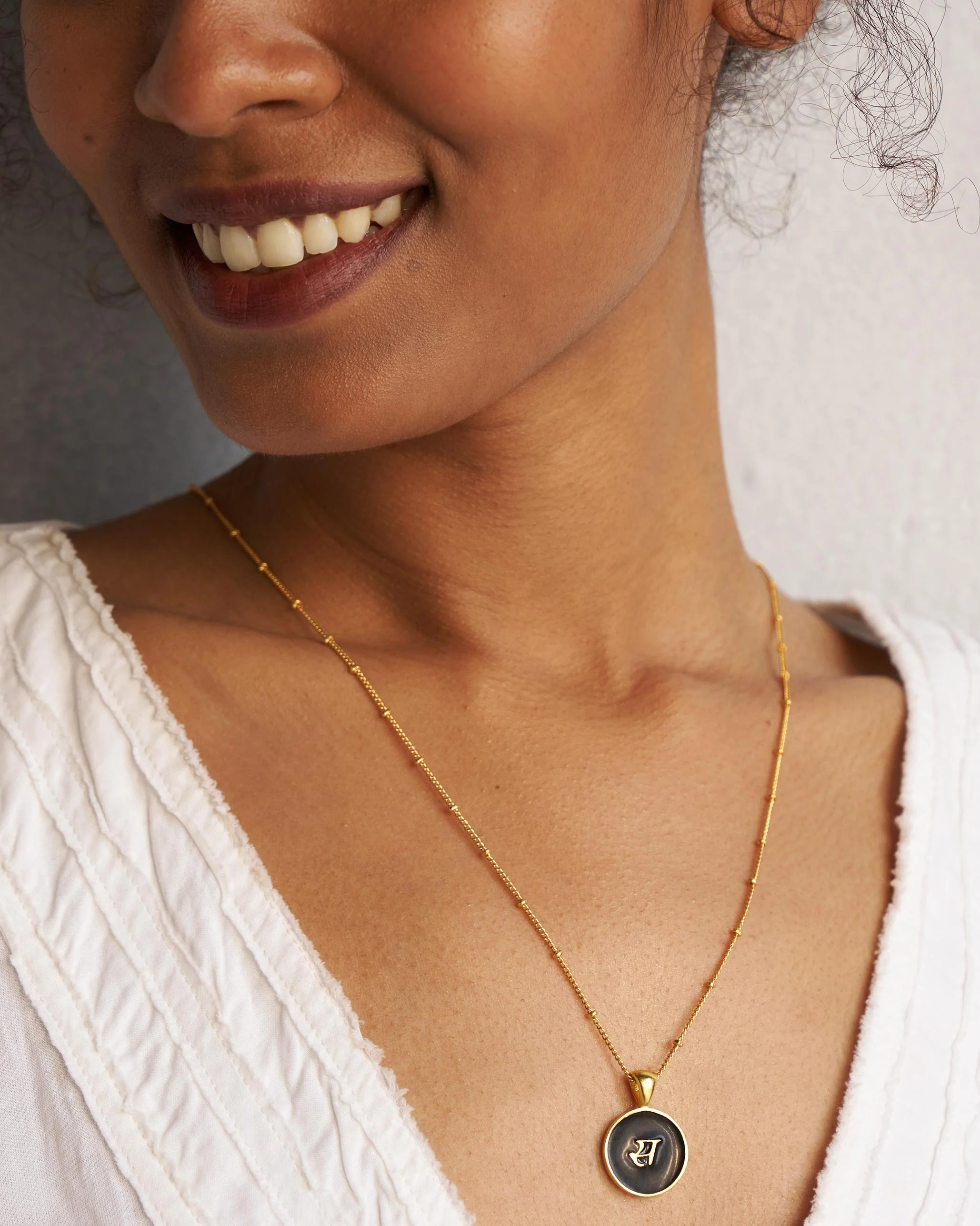 Alphabet S Charm- Black & Gold - Image 3