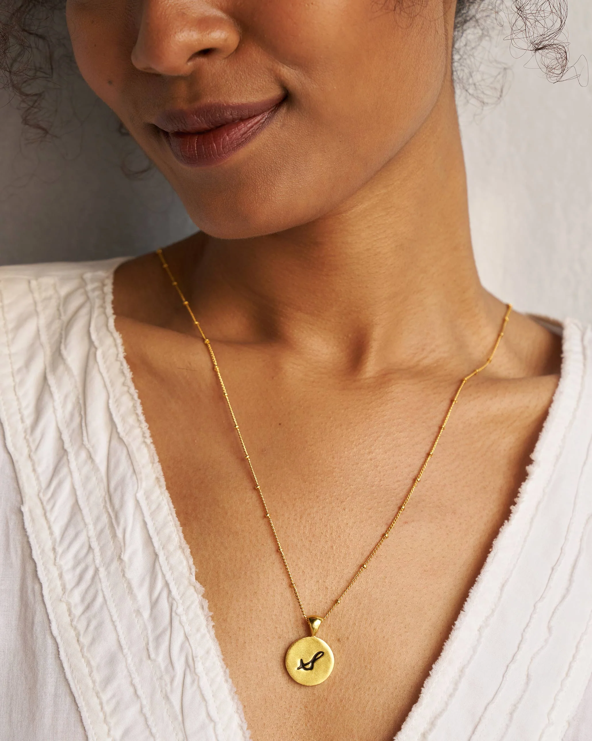 Alphabet S Charm- Black & Gold - Image 4