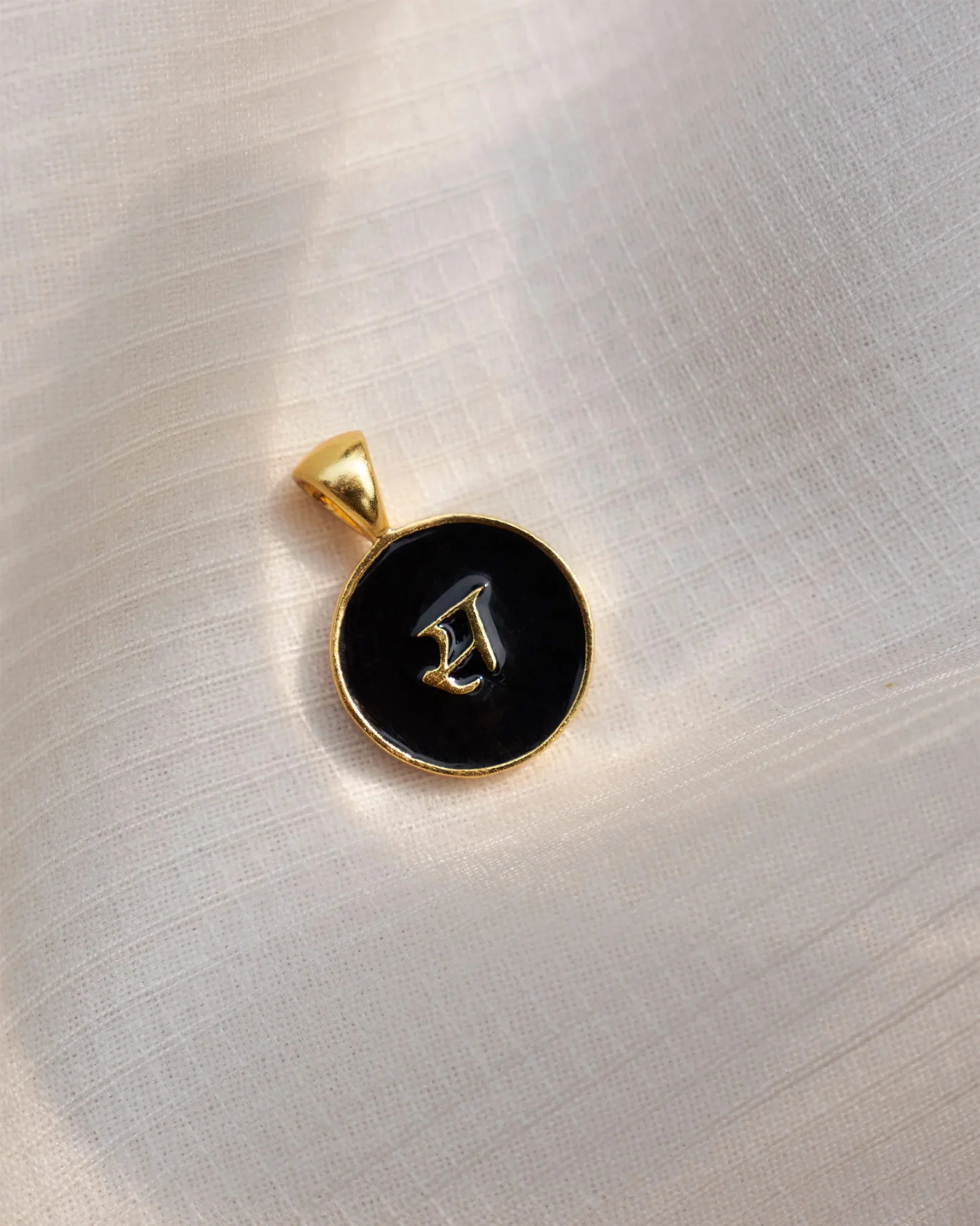 Alphabet S Charm- Black & Gold - Image 5