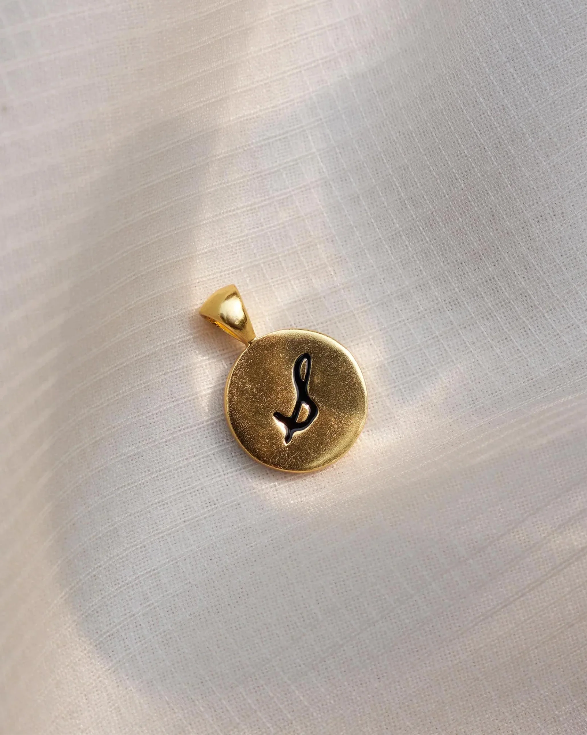 Alphabet S Charm- Black & Gold - Image 6